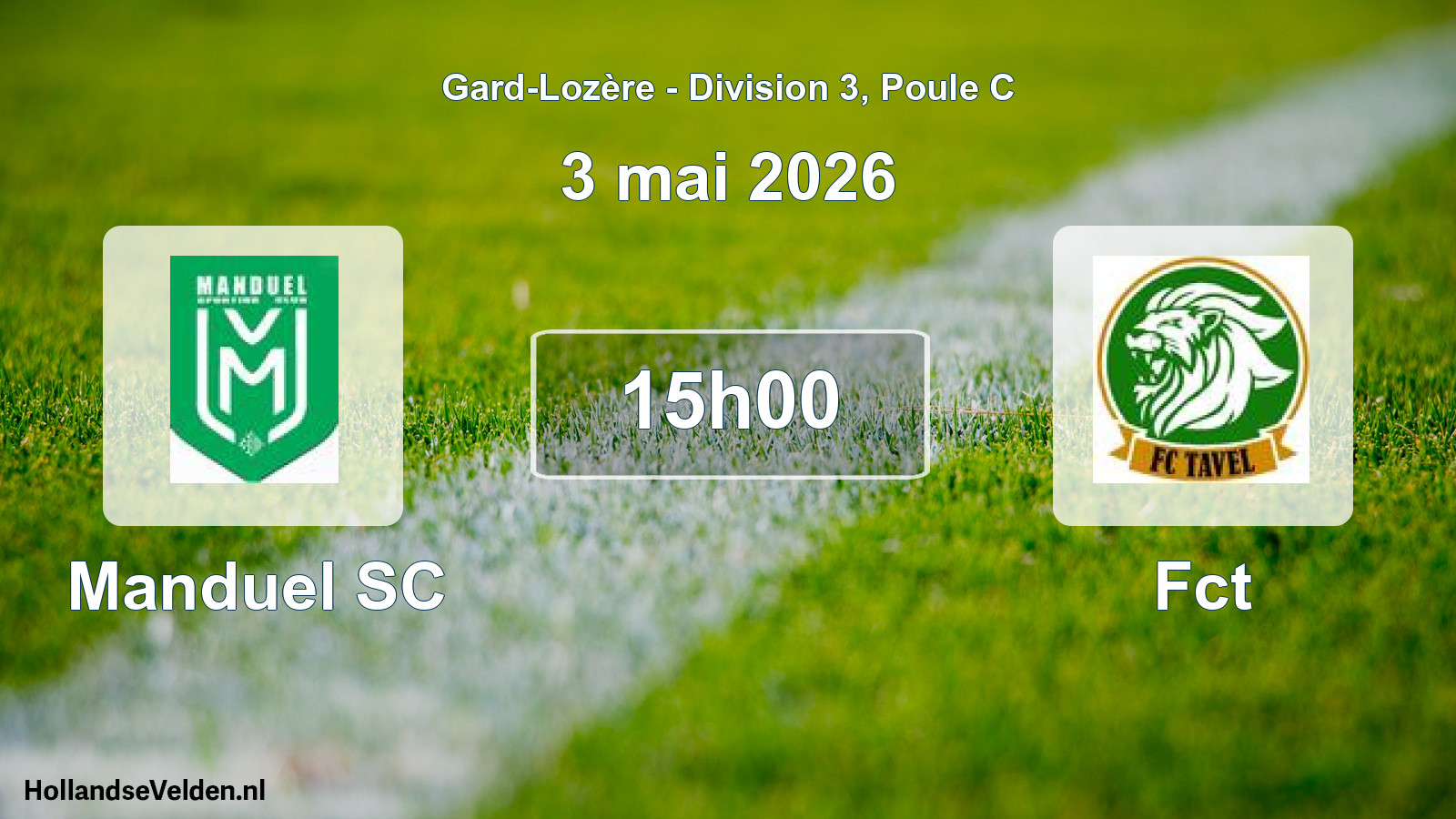 Geplande wedstrijd: Manduel SC - Fct (3 mei 2026)