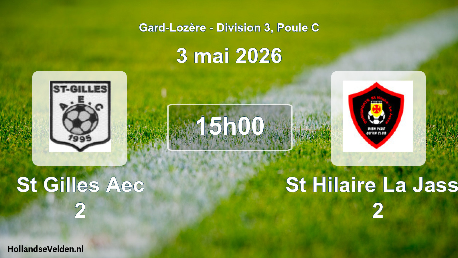 Match programmé: St Gilles Aec 2 - St Hilaire La Jasse 2 (3 mai 2026)