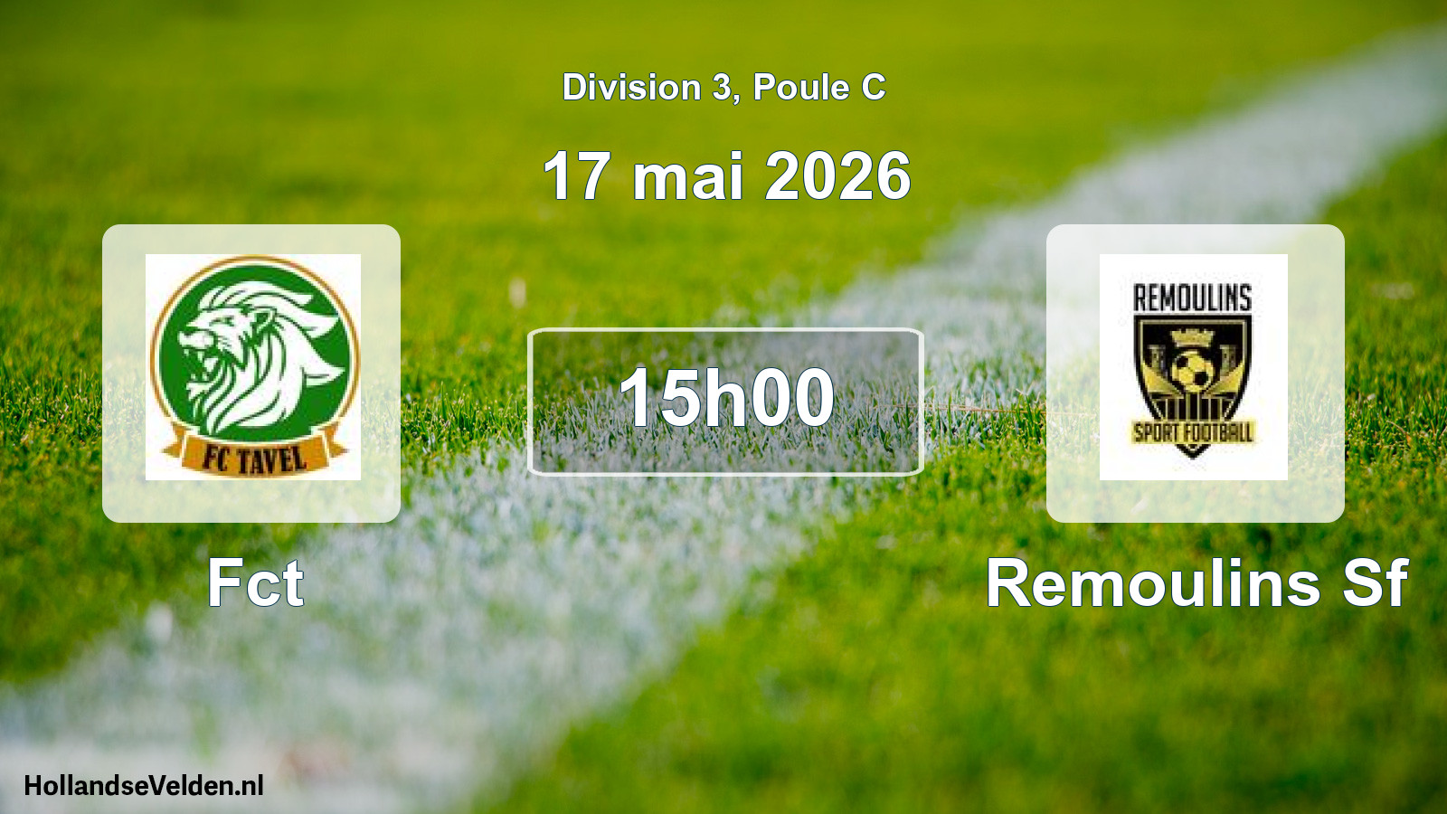Match programmé: Fct - Remoulins Sf (17 mai 2026)
