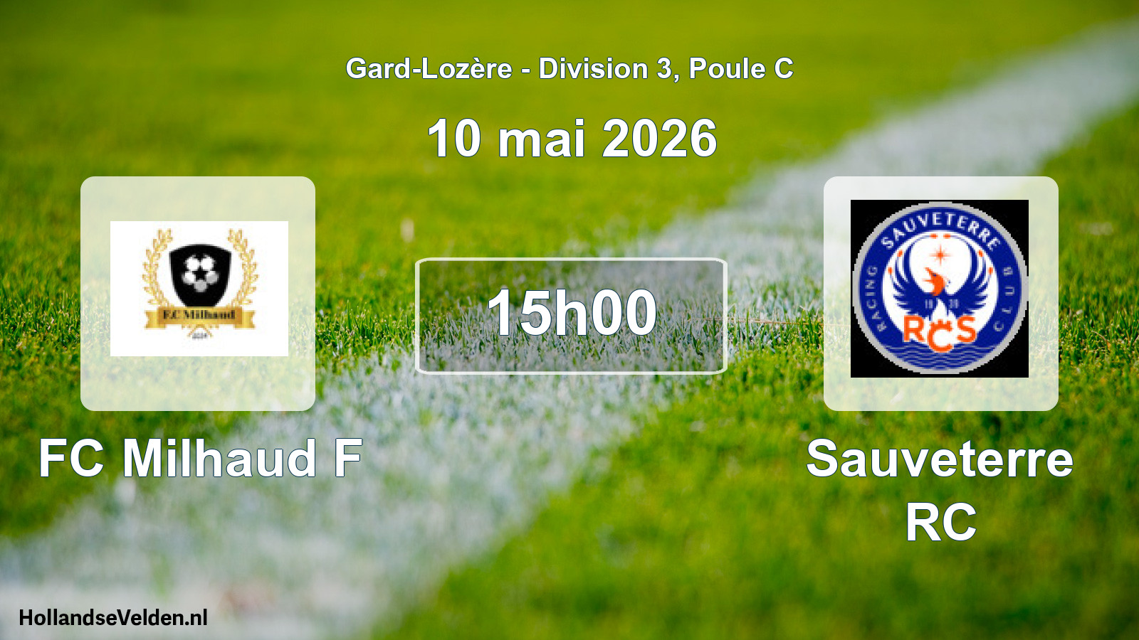 Geplande wedstrijd: FC Milhaud F - Sauveterre RC (10 mei 2026)