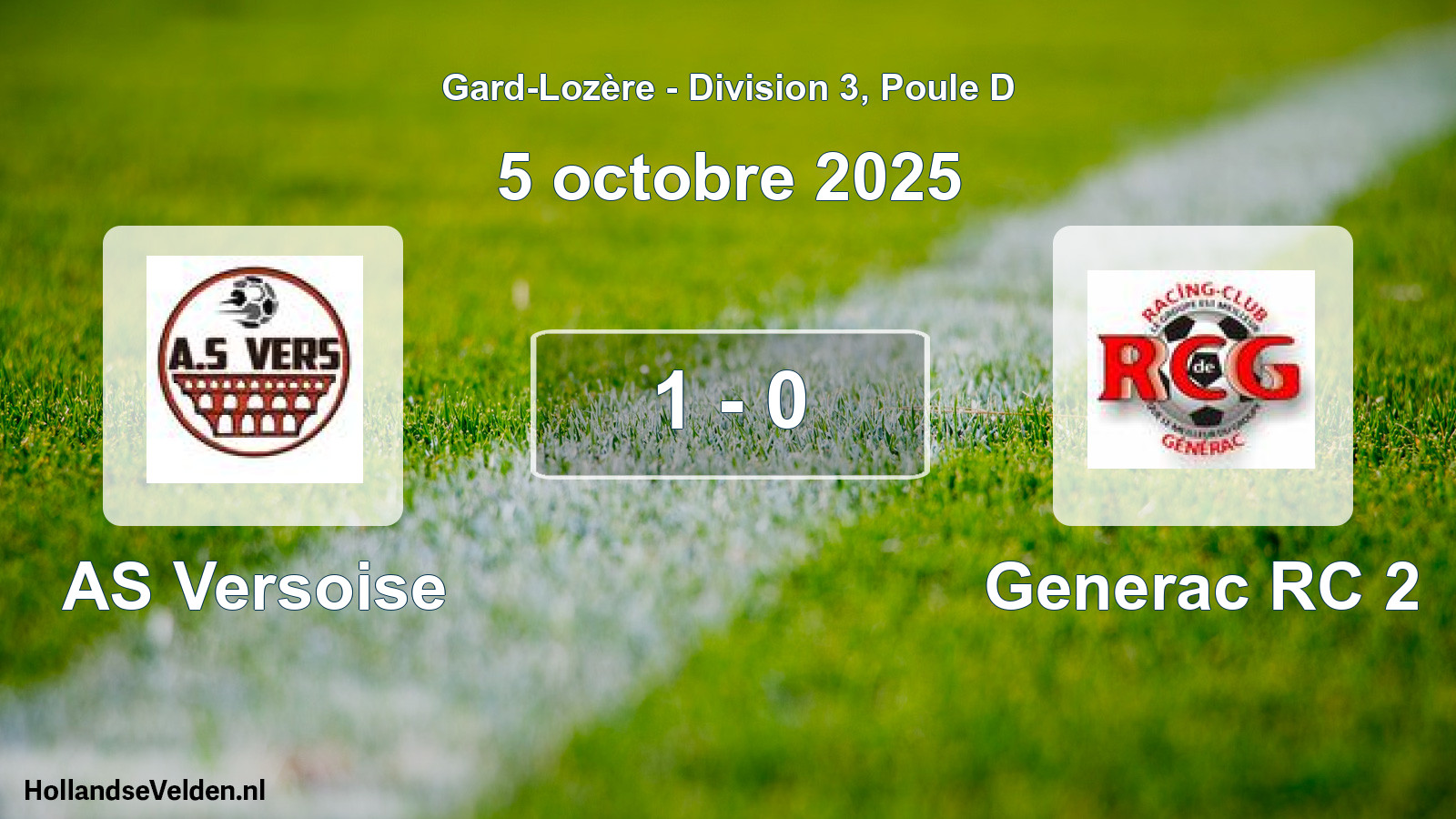 Match joué: AS Versoise - Generac RC 2 1 - 0 (5 octobre 2025)