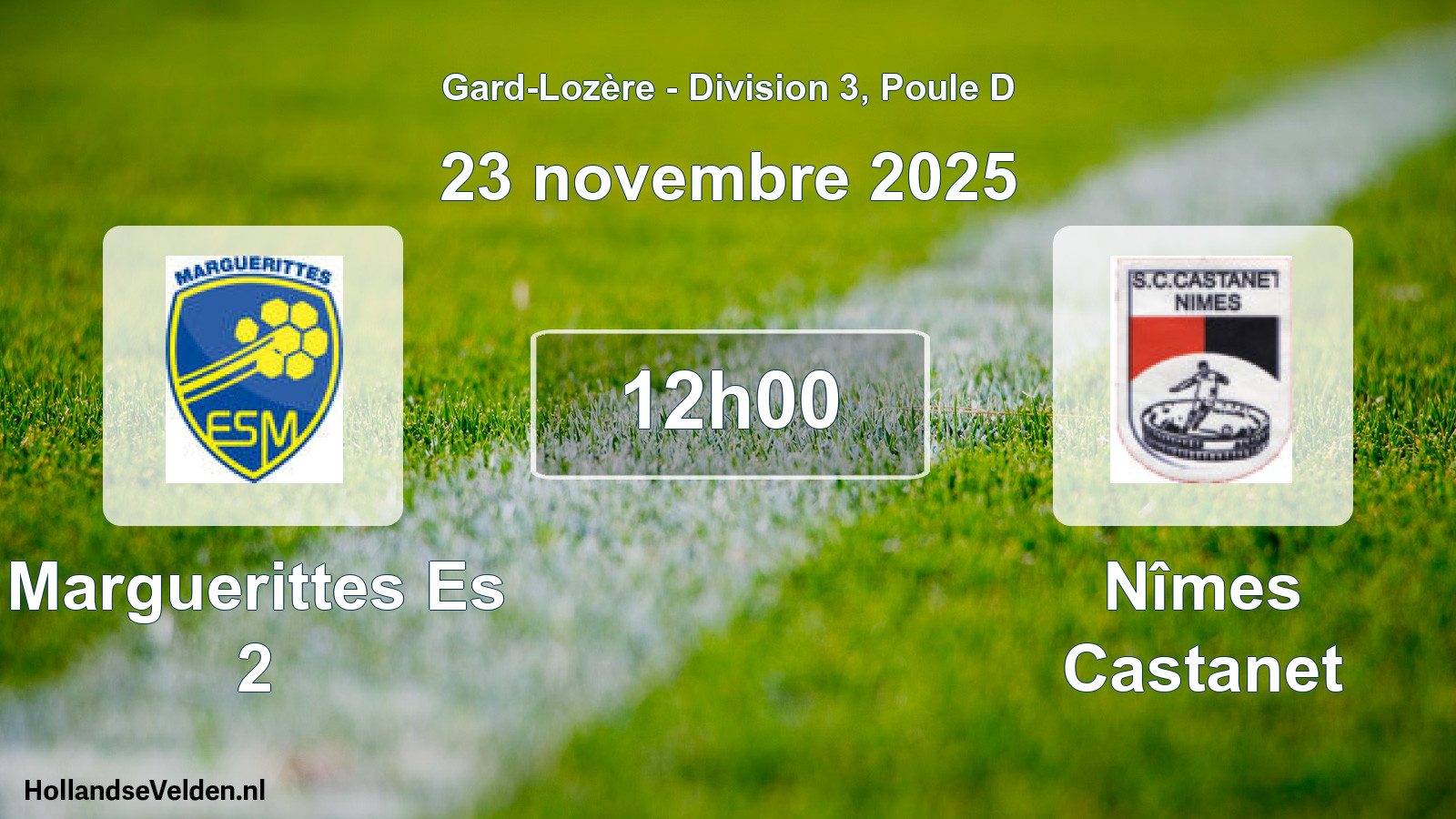 Scheduled Match: Marguerittes Es 2 - Nîmes Castanet (23 November 2025)