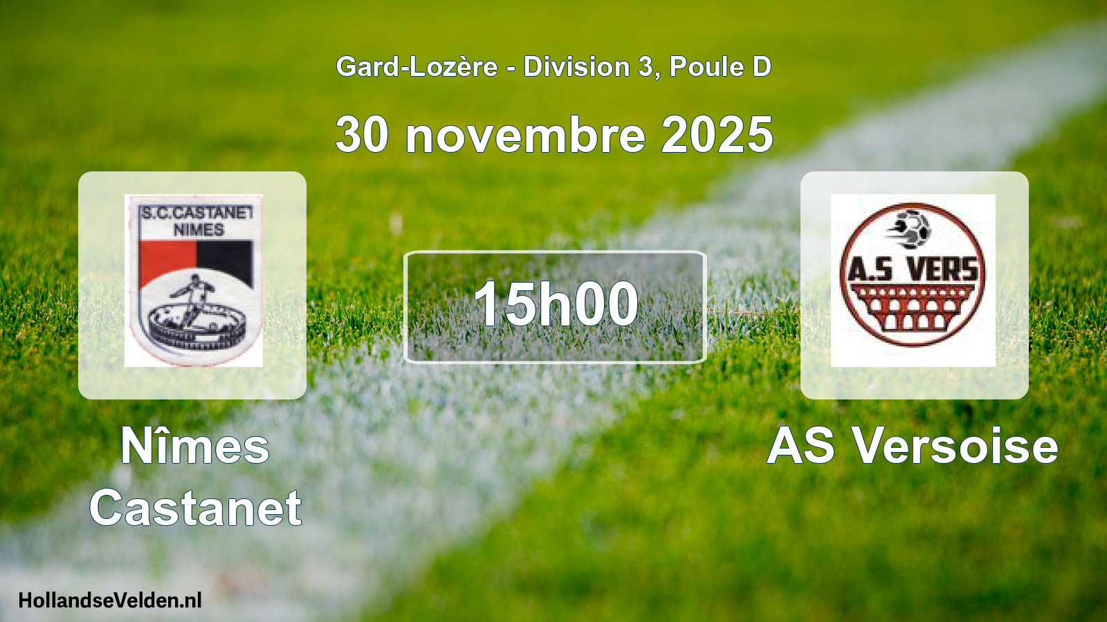 Scheduled Match: Nîmes Castanet - AS Versoise (30 November 2025)