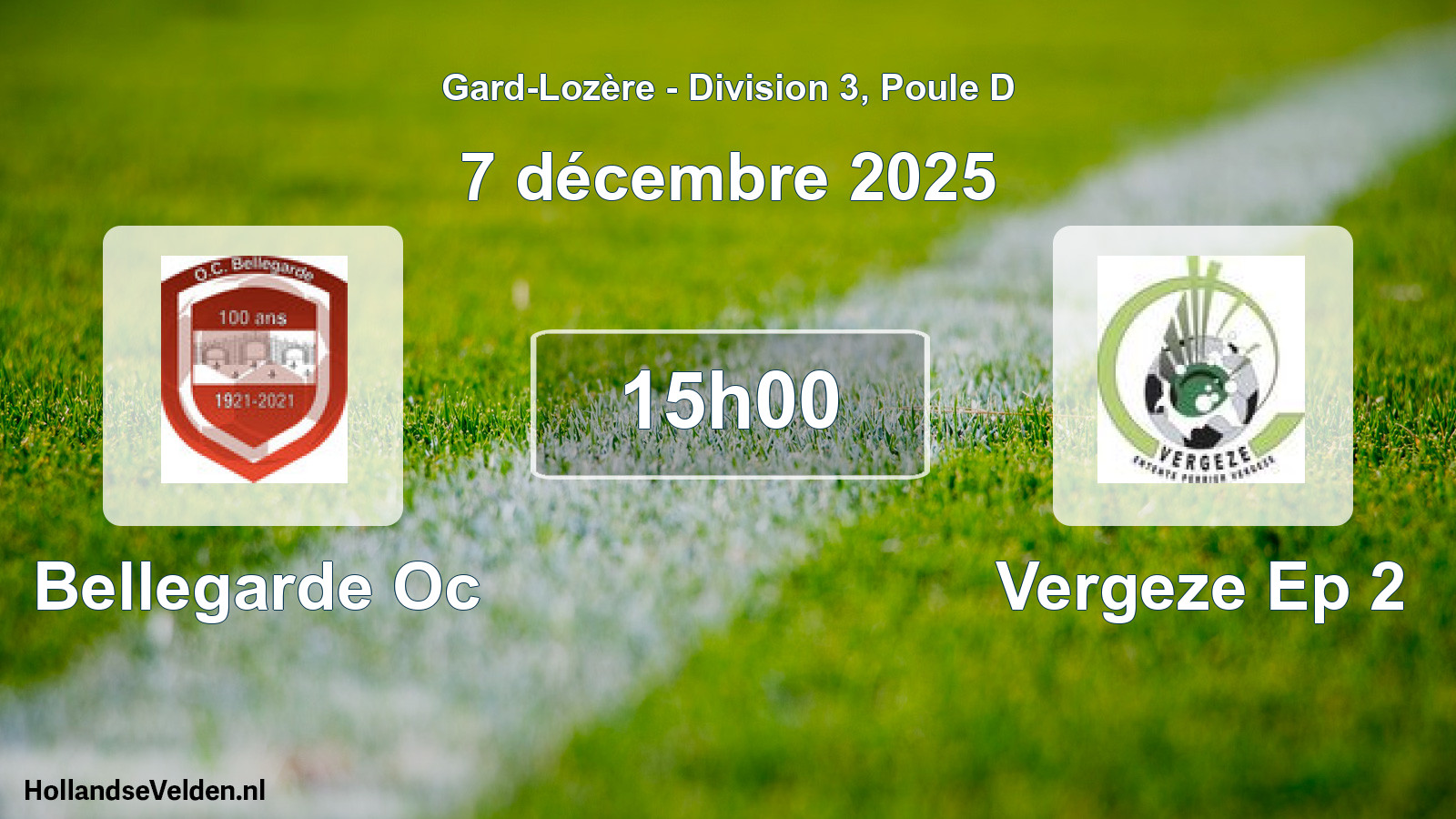 Scheduled Match: Bellegarde Oc - Vergeze Ep 2 (7 December 2025)