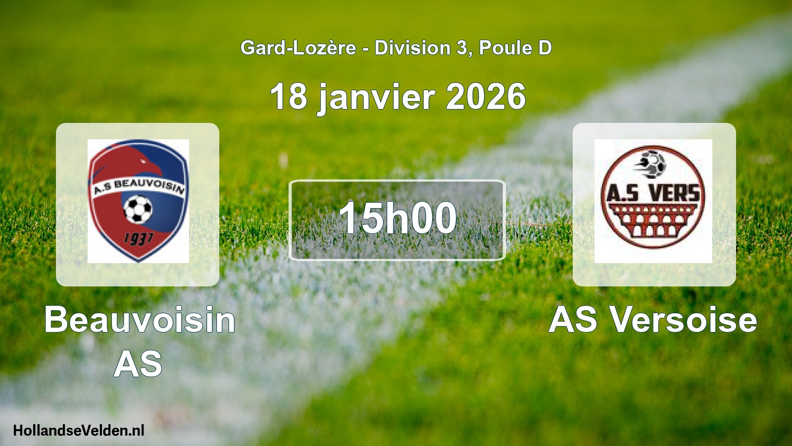 Scheduled Match: Beauvoisin AS - AS Versoise (18 January 2026)