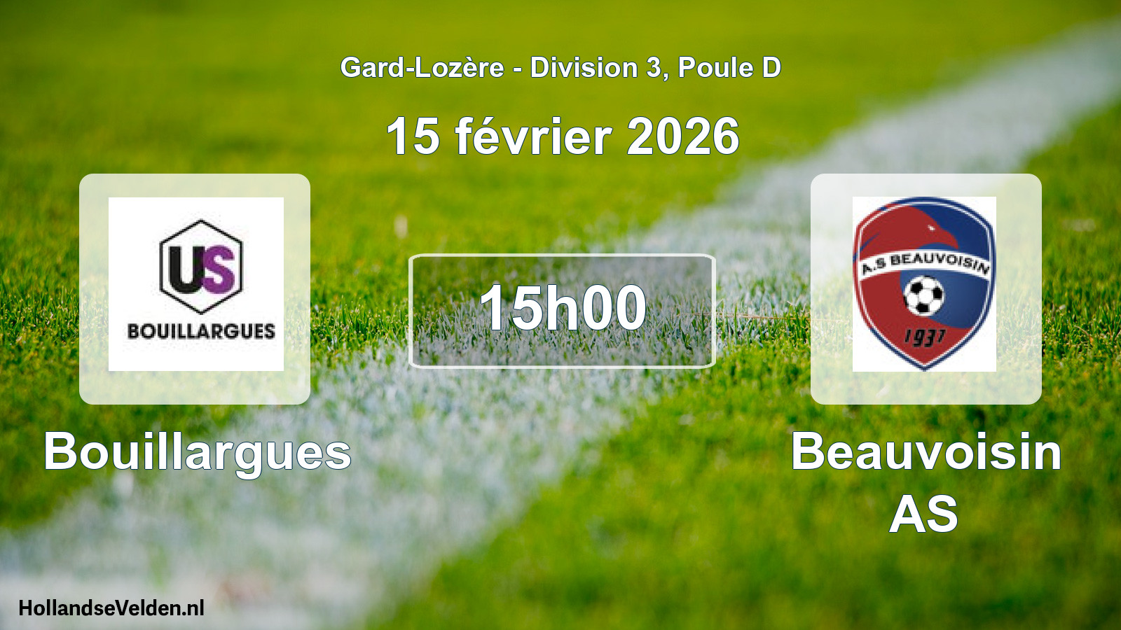 Scheduled Match: Bouillargues - Beauvoisin AS (15 February 2026)