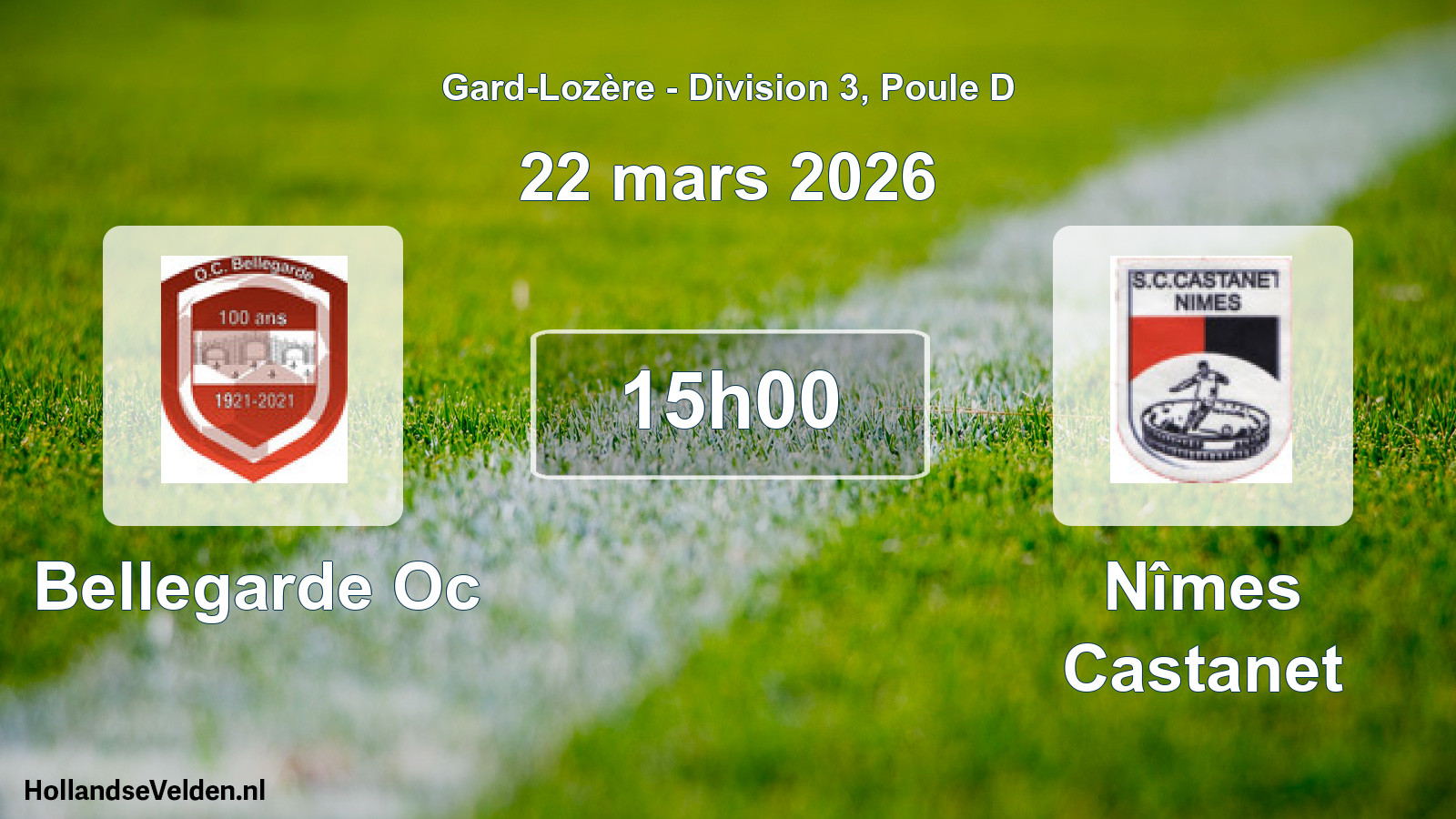 Scheduled Match: Bellegarde Oc - Nîmes Castanet (22 March 2026)