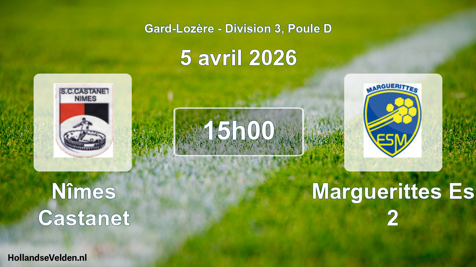 Scheduled Match: Nîmes Castanet - Marguerittes Es 2 (5 April 2026)