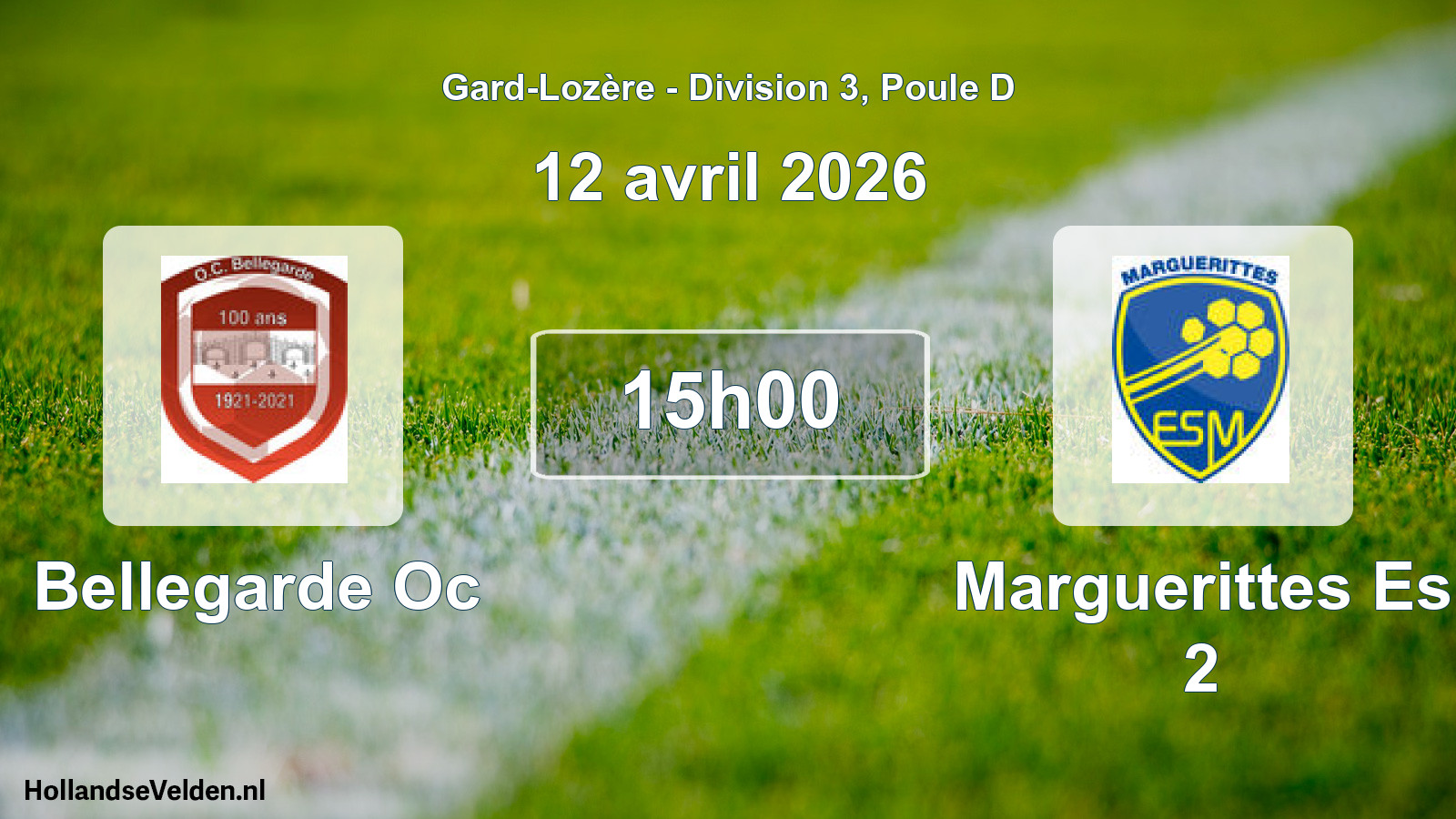 Scheduled Match: Bellegarde Oc - Marguerittes Es 2 (12 April 2026)