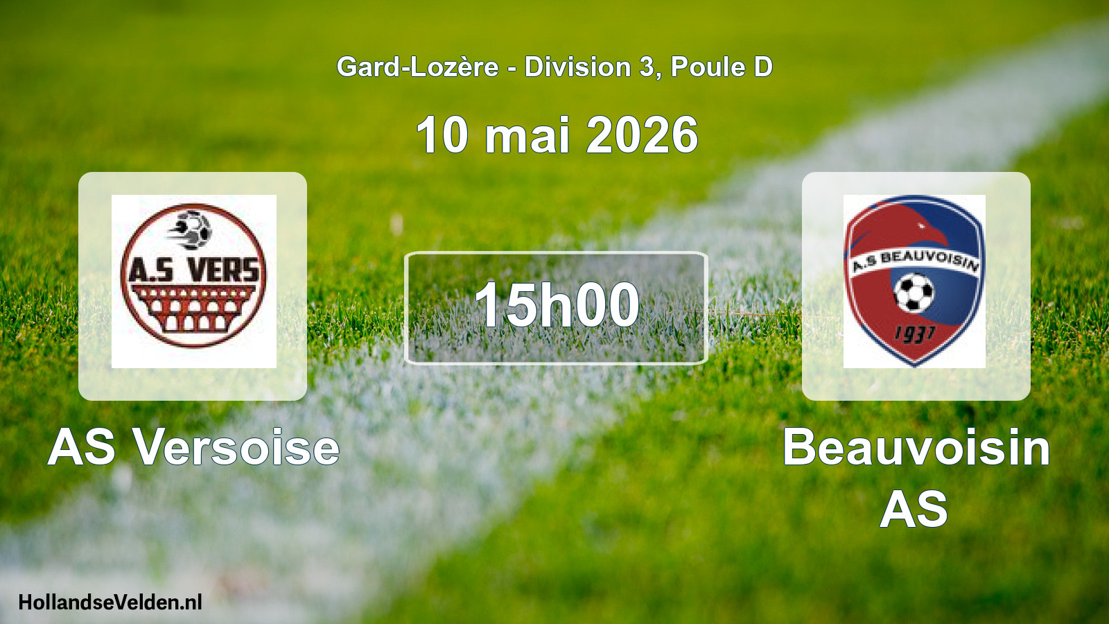 Match programmé: AS Versoise - Beauvoisin AS (10 mai 2026)