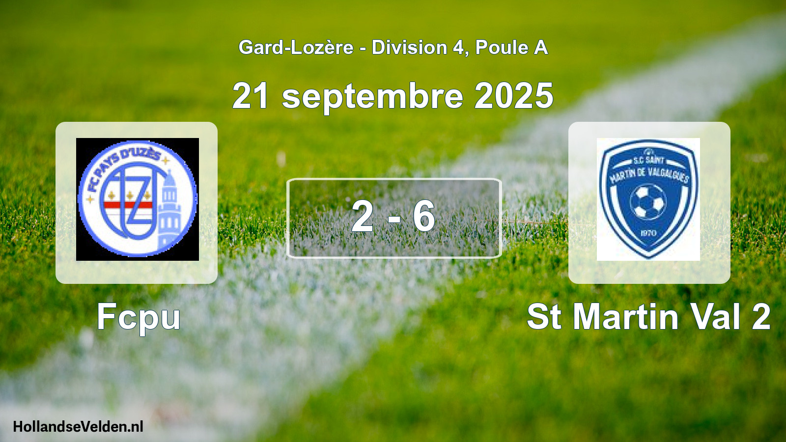 Total number of matches played: Fcpu - St Martin Val 2 2 - 6 (21 September 2025)