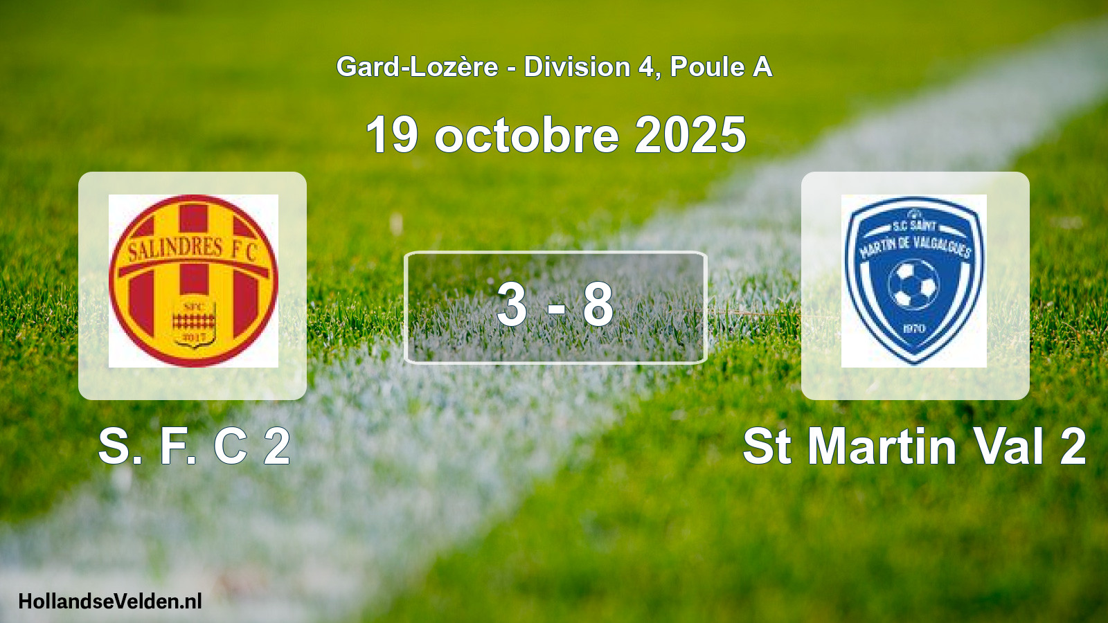 Total number of matches played: S. F. C 2 - St Martin Val 2 3 - 8 (19 October 2025)