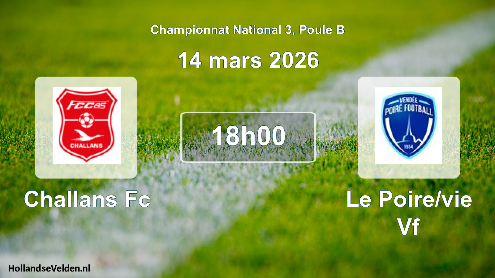 Scheduled Match: Challans Fc - Le Poire/vie Vf (14 March 2026)