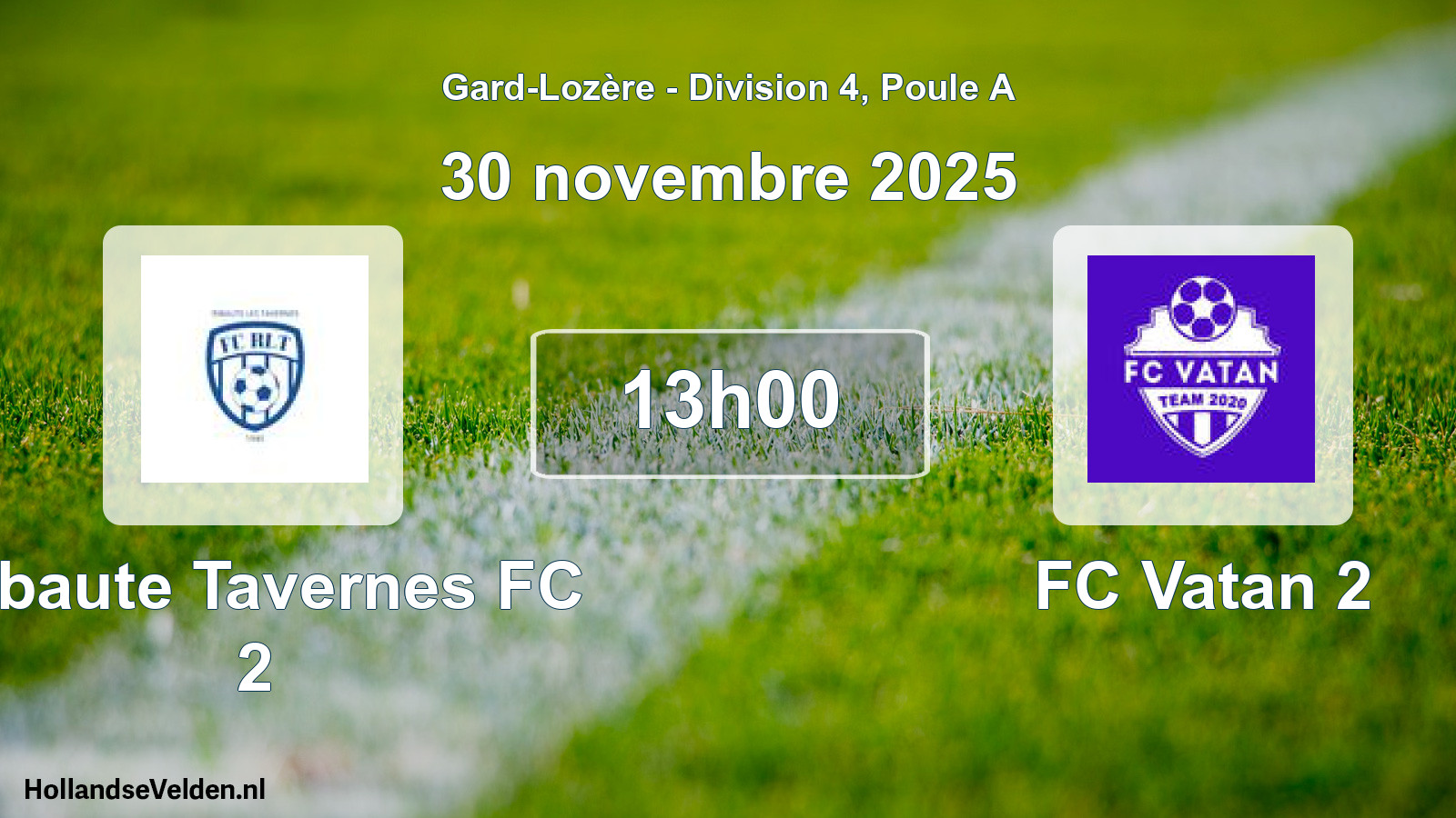 Geplande wedstrijd: Ribaute Tavernes FC 2 - FC Vatan 2 (30 november 2025)