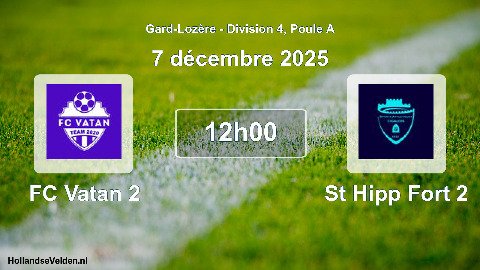 Scheduled Match: FC Vatan 2 - St Hipp Fort 2 (7 December 2025)