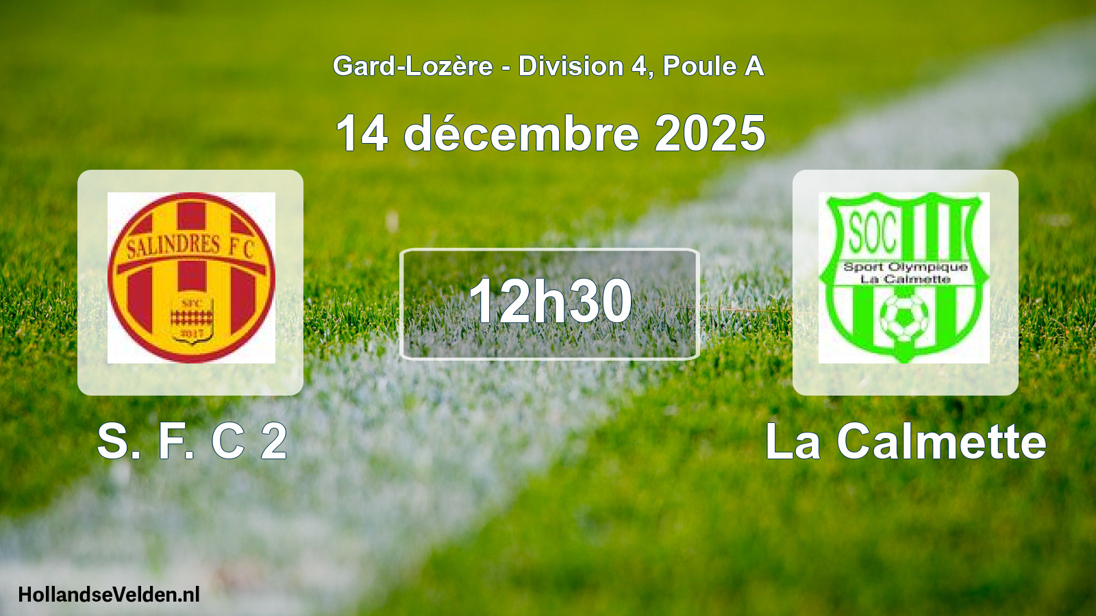 Scheduled Match: S. F. C 2 - La Calmette (14 December 2025)
