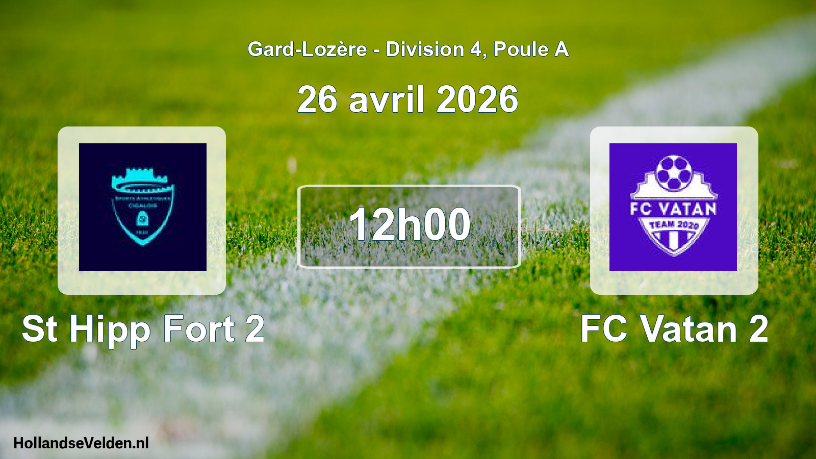 Scheduled Match: St Hipp Fort 2 - FC Vatan 2 (26 April 2026)
