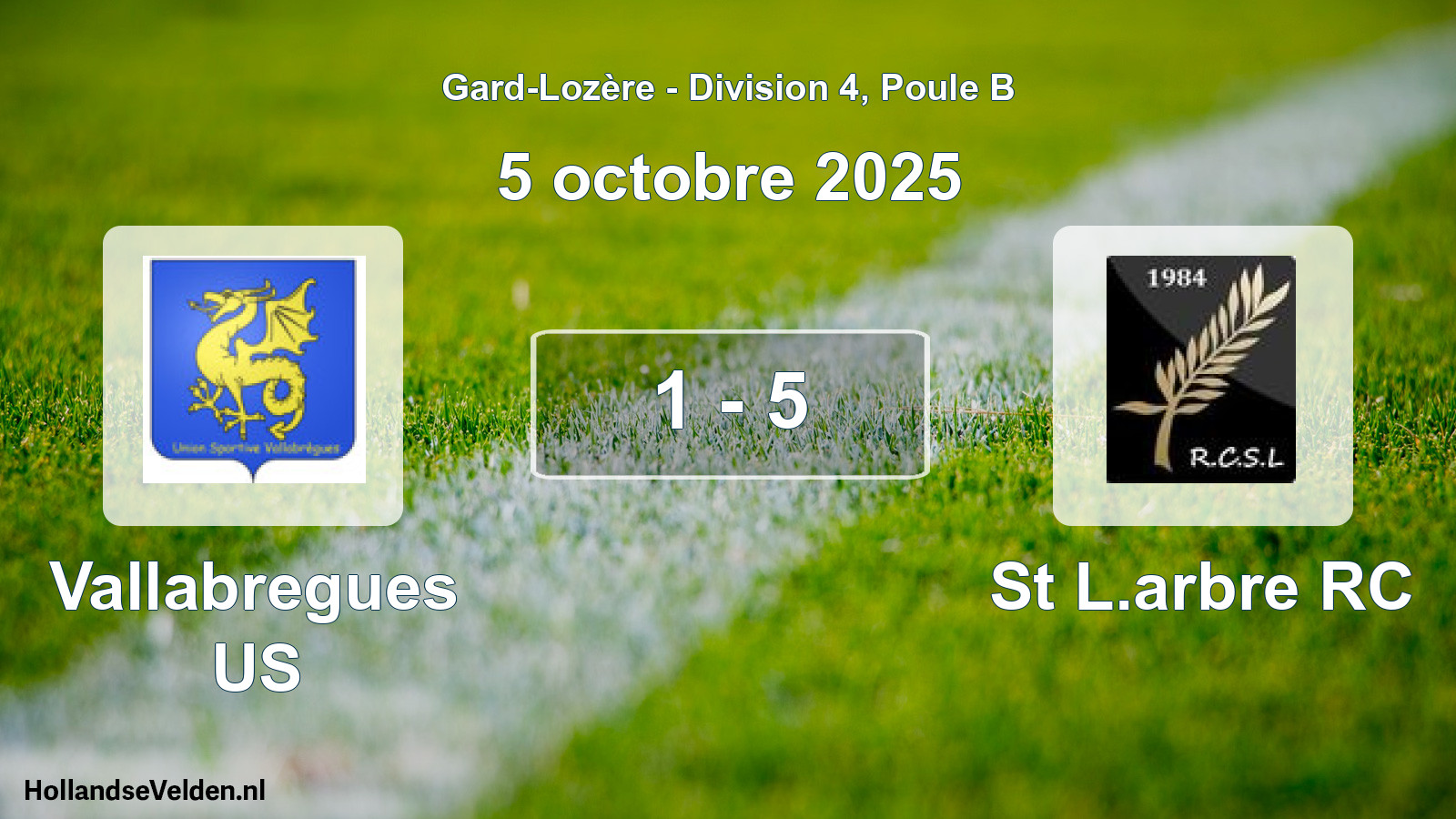 Total number of matches played: Vallabregues US - St L.arbre RC 1 - 5 (5 October 2025)