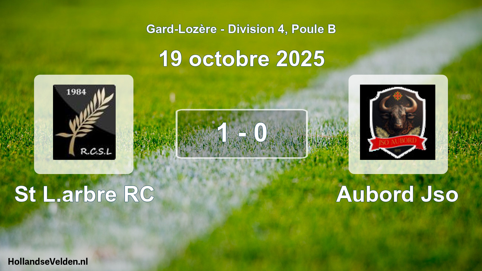 Match joué: St L.arbre RC - Aubord Jso 1 - 0 (19 octobre 2025)