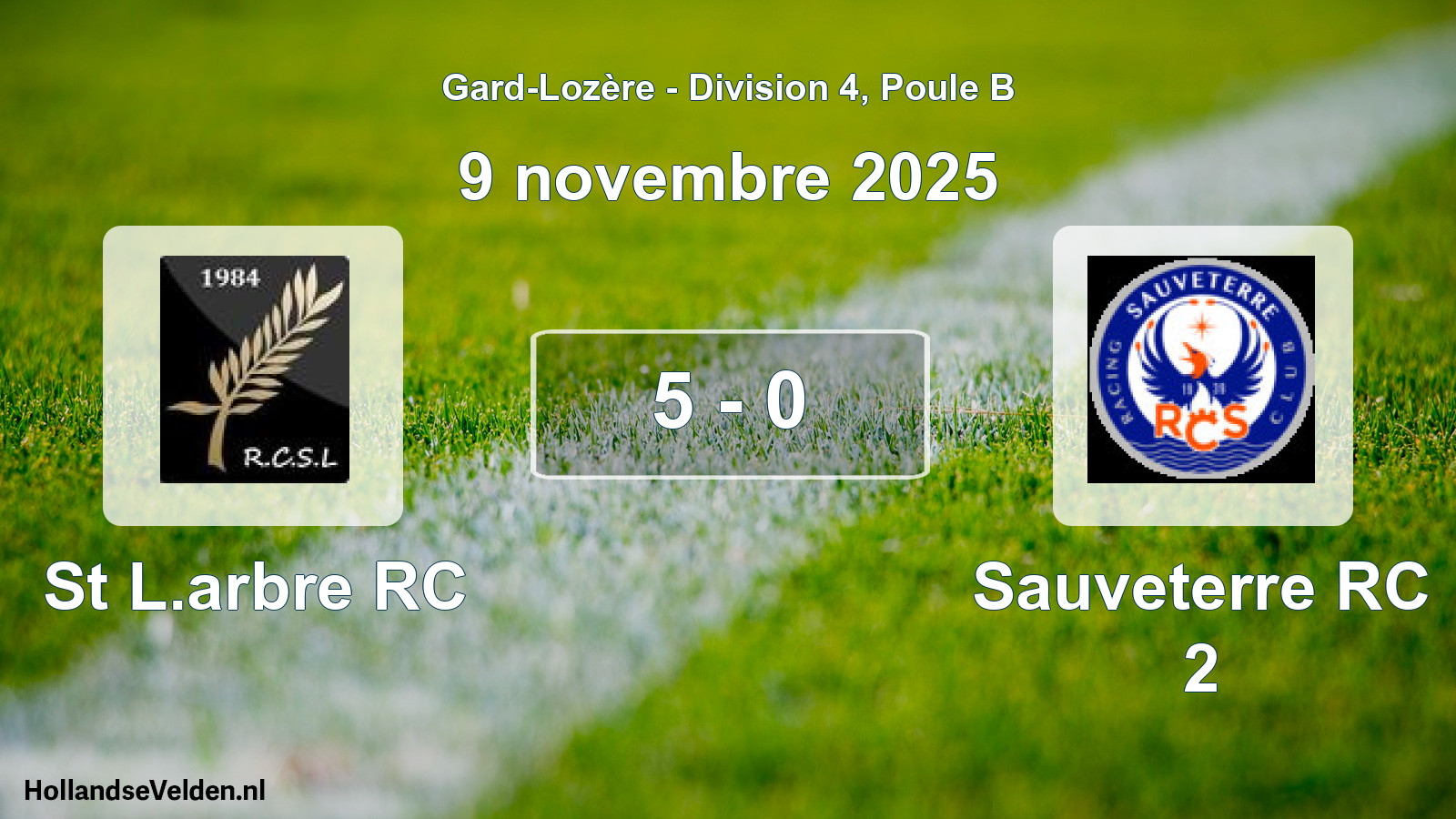 Total number of matches played: St L.arbre RC - Sauveterre RC 2 5 - 0 (9 November 2025)