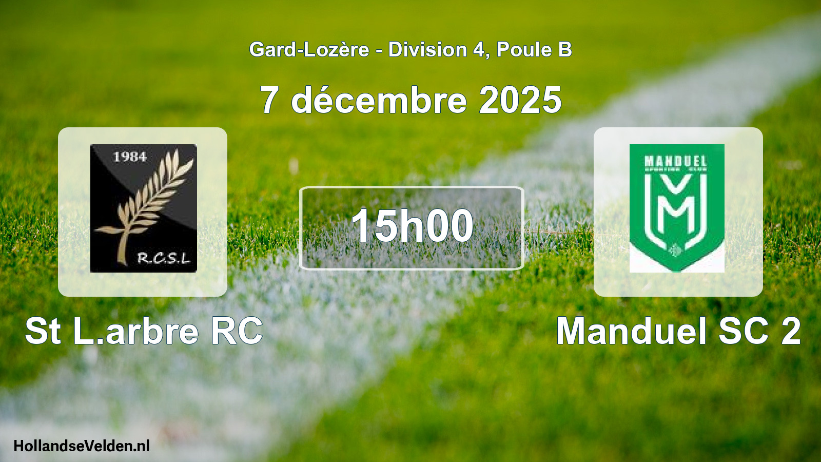 Match programmé: St L.arbre RC - Manduel SC 2 (7 décembre 2025)