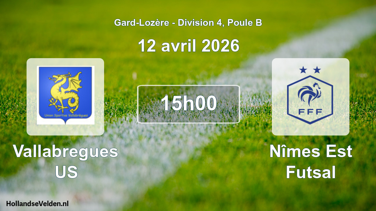 Scheduled Match: Vallabregues US - Nîmes Est Futsal (12 April 2026)