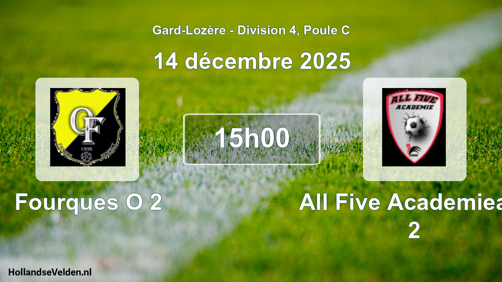Scheduled Match: Fourques O 2 - All Five Academieafa 2 (14 December 2025)