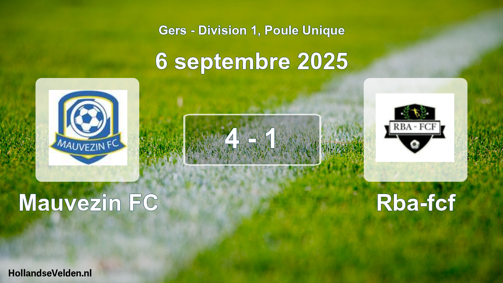 Total number of matches played: Mauvezin FC - Rba-fcf 4 - 1 (6 September 2025)