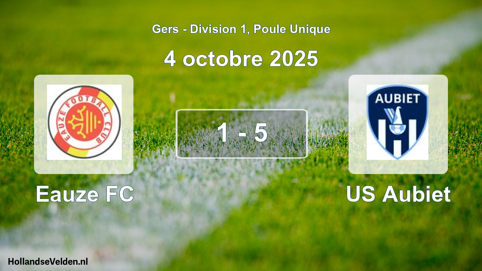 Match joué: Eauze FC - US Aubiet 1 - 5 (4 octobre 2025)