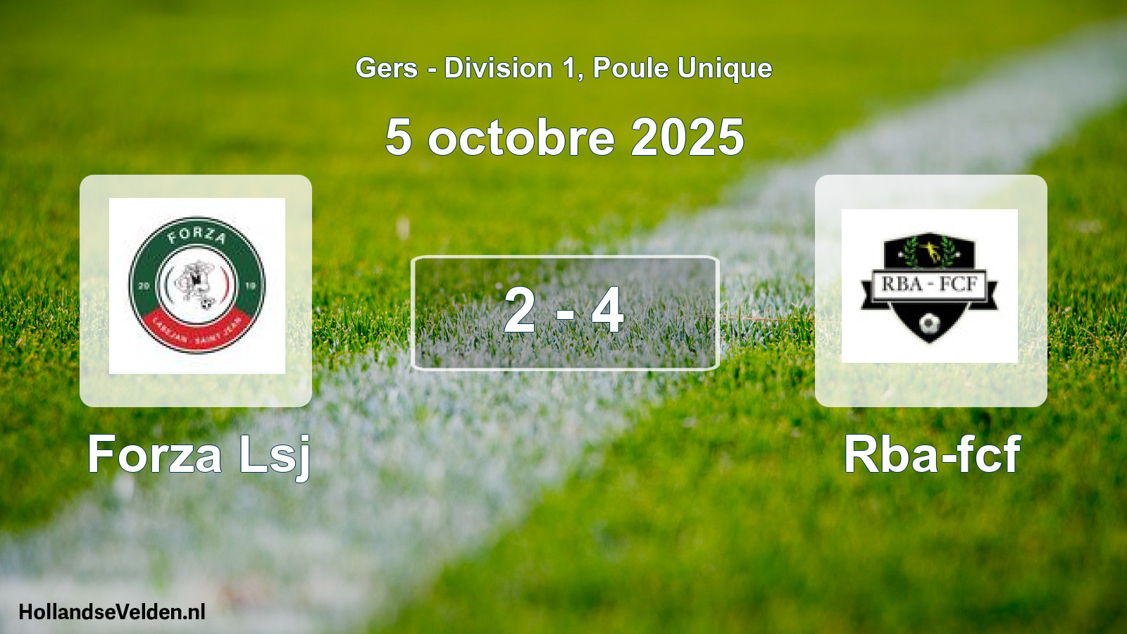 Total number of matches played: Forza Lsj - Rba-fcf 2 - 4 (5 October 2025)