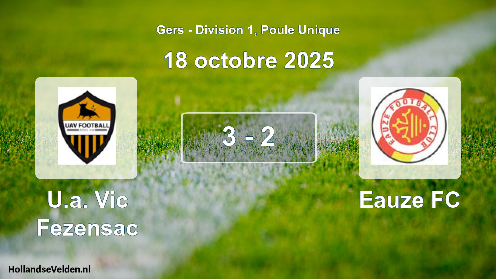 Match joué: U.a. Vic Fezensac - Eauze FC 3 - 2 (18 octobre 2025)
