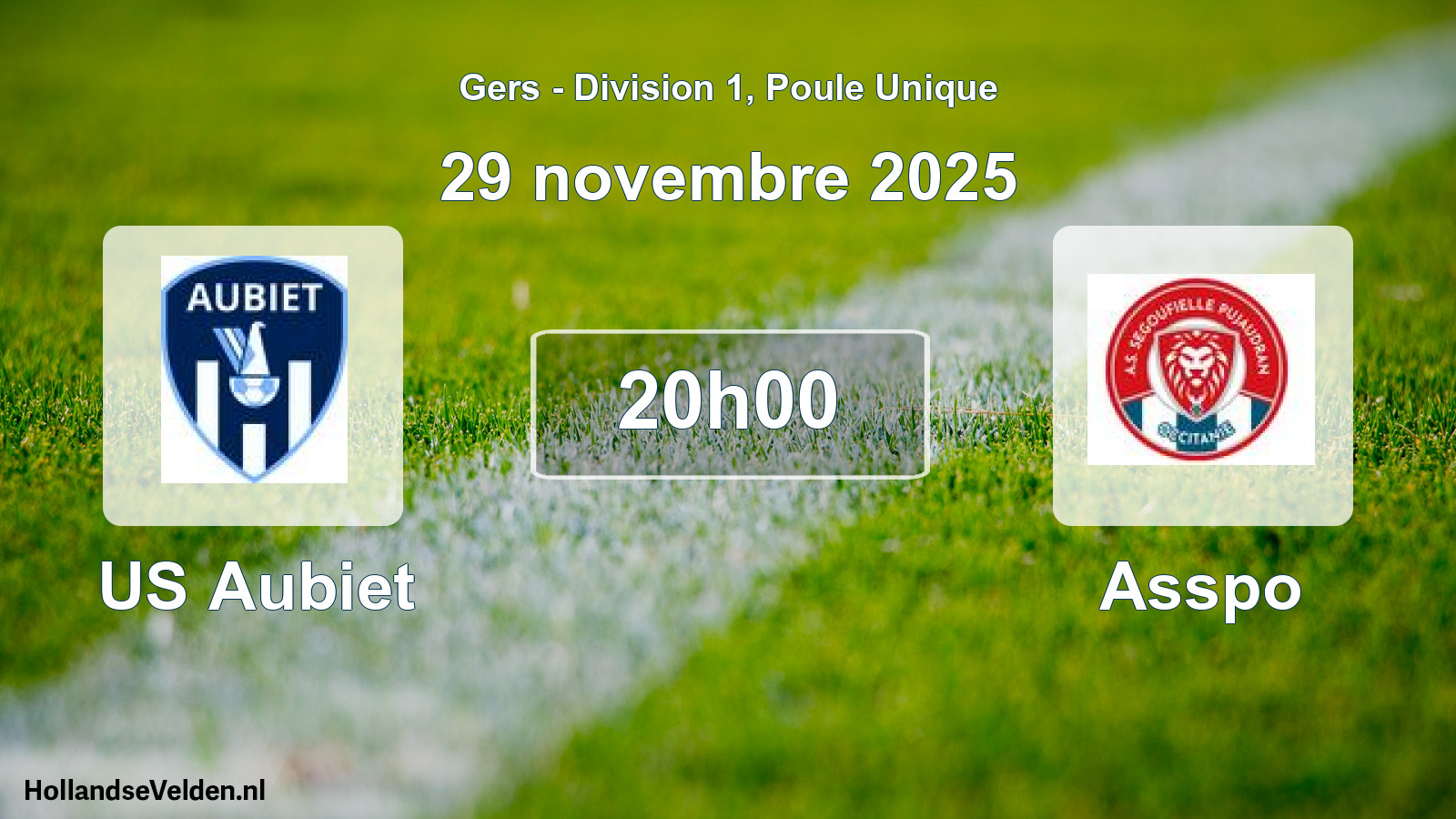Geplande wedstrijd: US Aubiet - Asspo (29 november 2025)