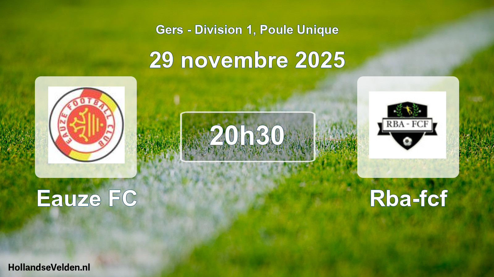 Scheduled Match: Eauze FC - Rba-fcf (29 November 2025)