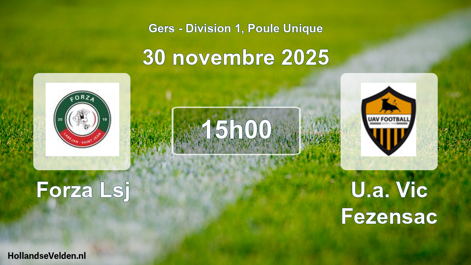 Match programmé: Forza Lsj - U.a. Vic Fezensac (30 novembre 2025)