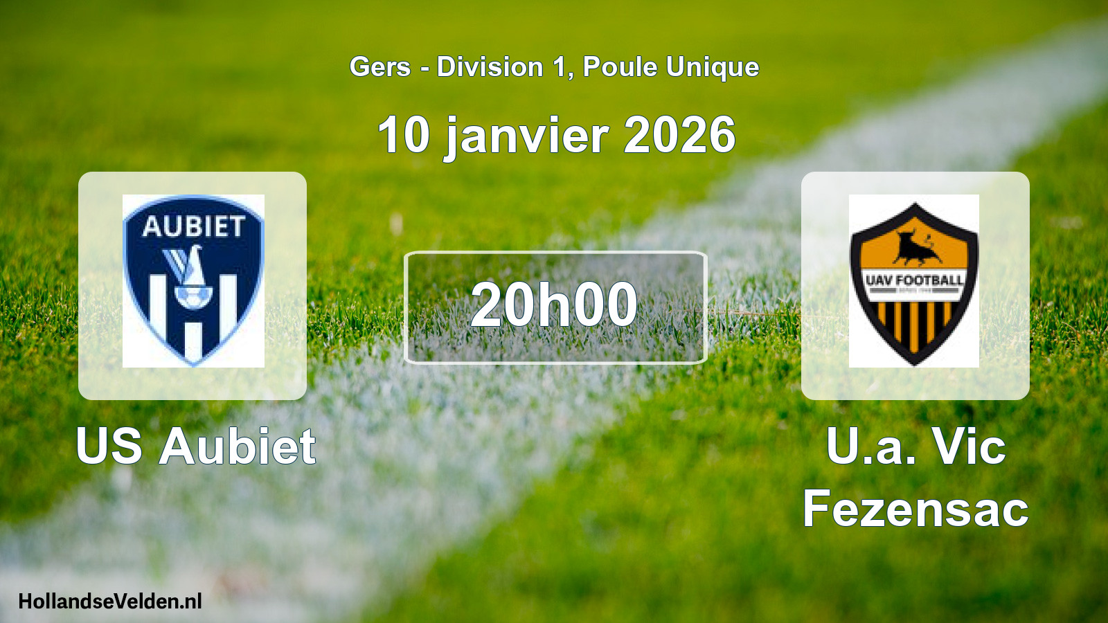 Match programmé: US Aubiet - U.a. Vic Fezensac (10 janvier 2026)