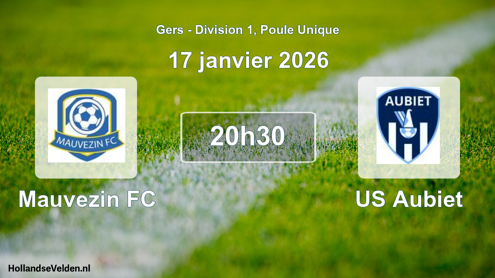 Match programmé: Mauvezin FC - US Aubiet (17 janvier 2026)