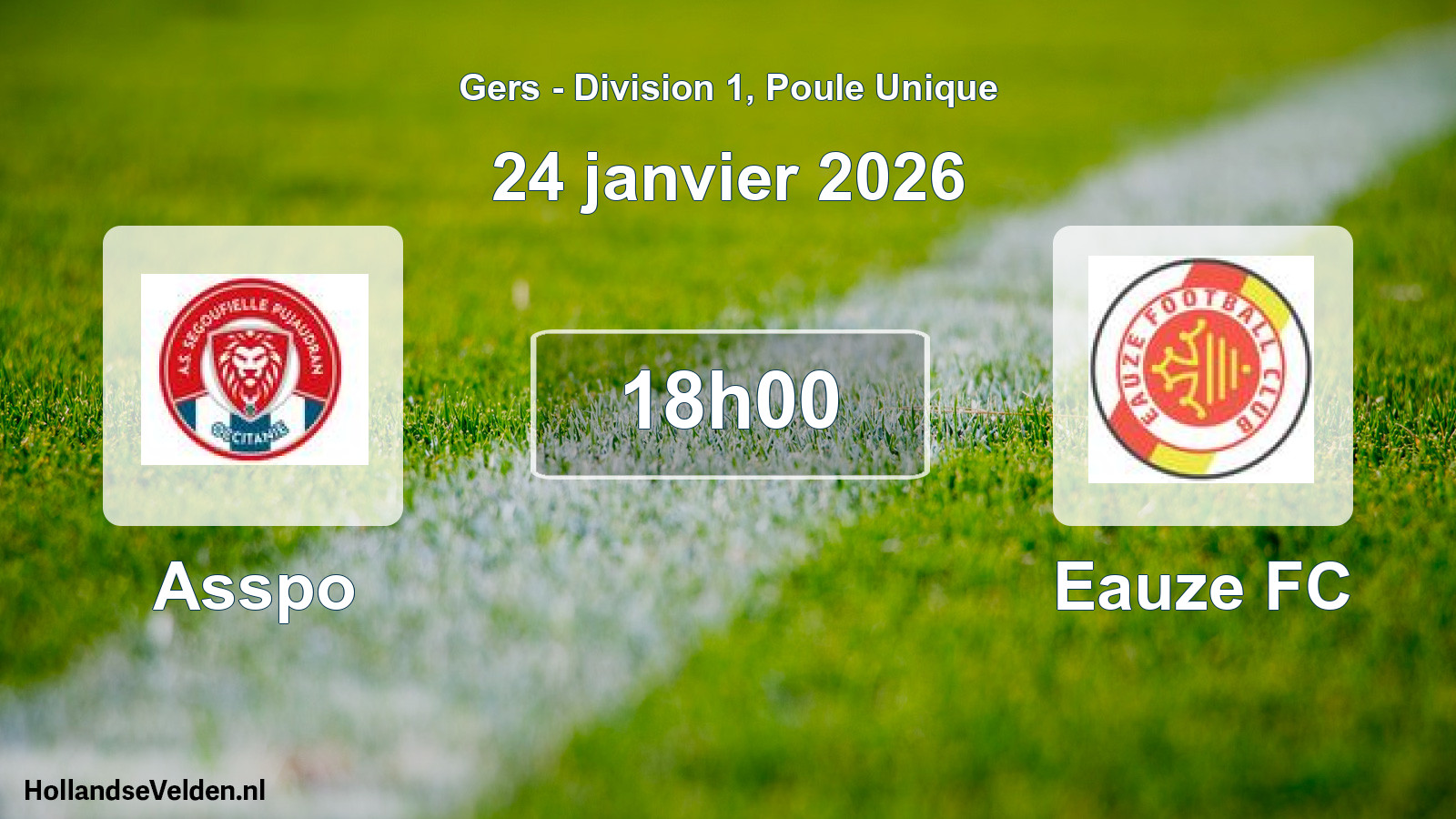 Scheduled Match: Asspo - Eauze FC (24 January 2026)