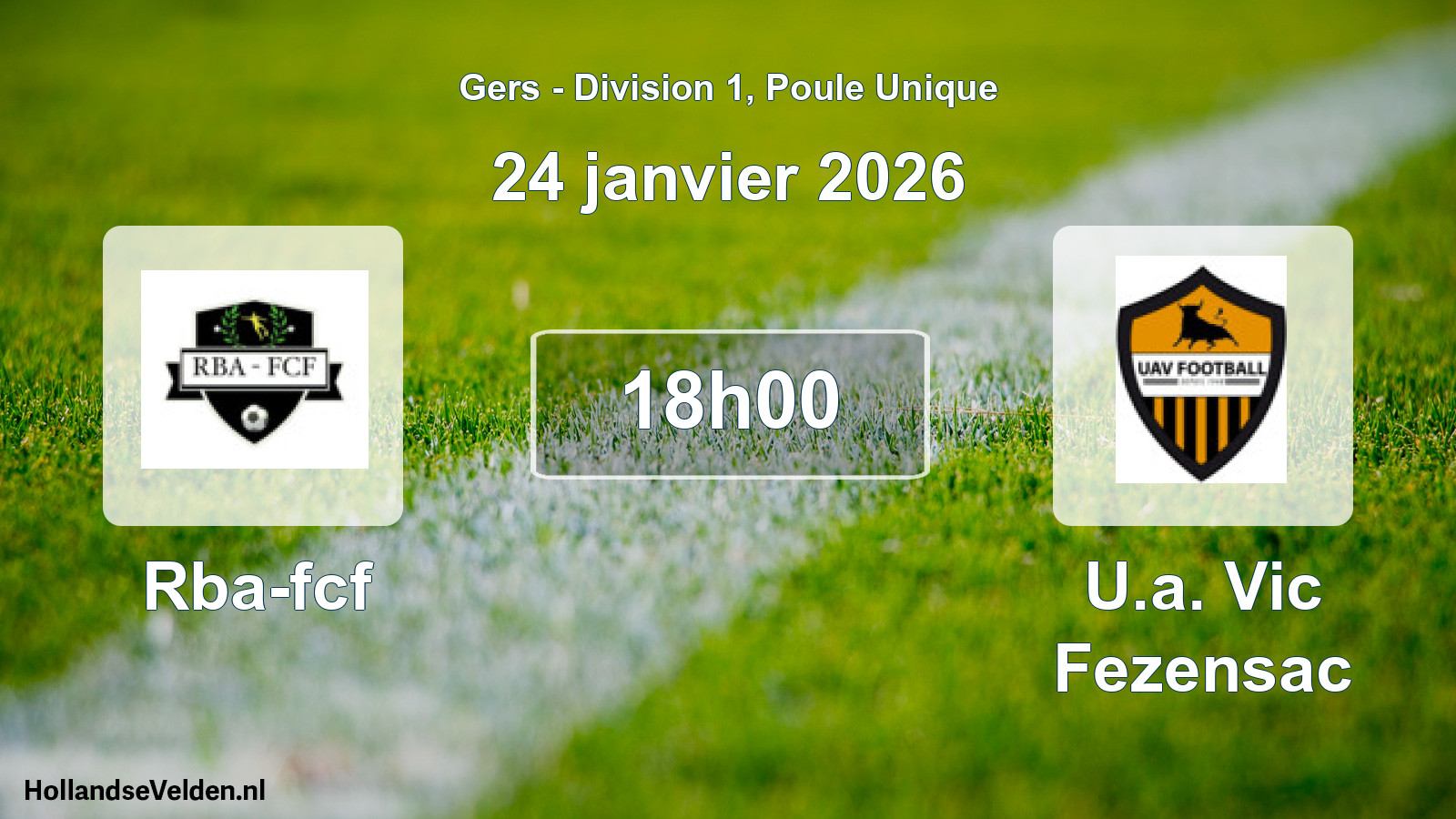 Geplande wedstrijd: Rba-fcf - U.a. Vic Fezensac (24 januari 2026)