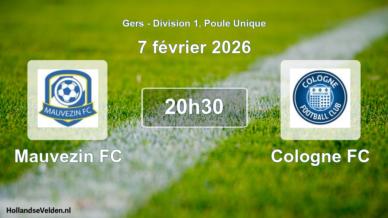 Match programmé: Mauvezin FC - Cologne FC (7 février 2026)