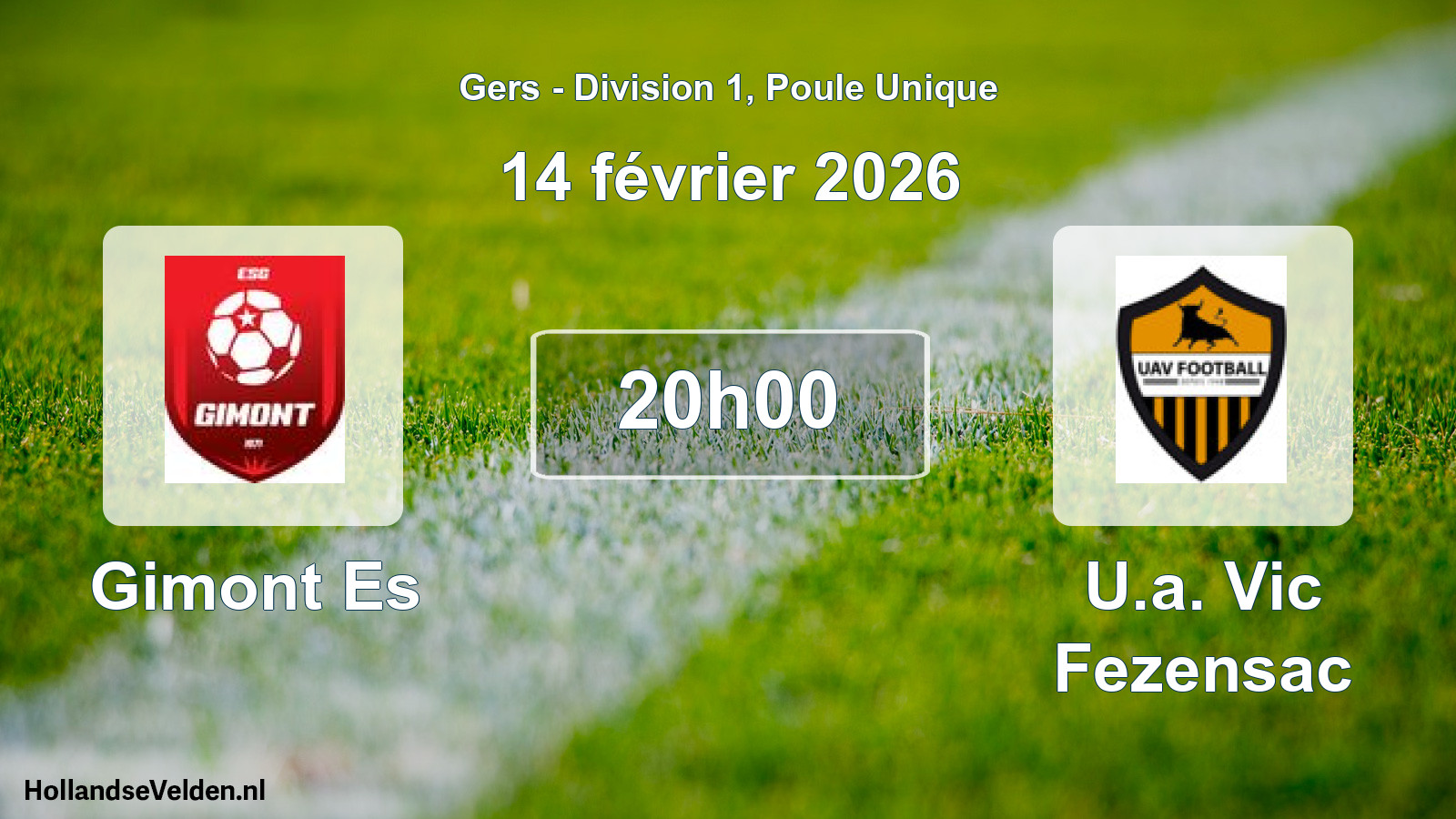 Match programmé: Gimont Es - U.a. Vic Fezensac (14 février 2026)