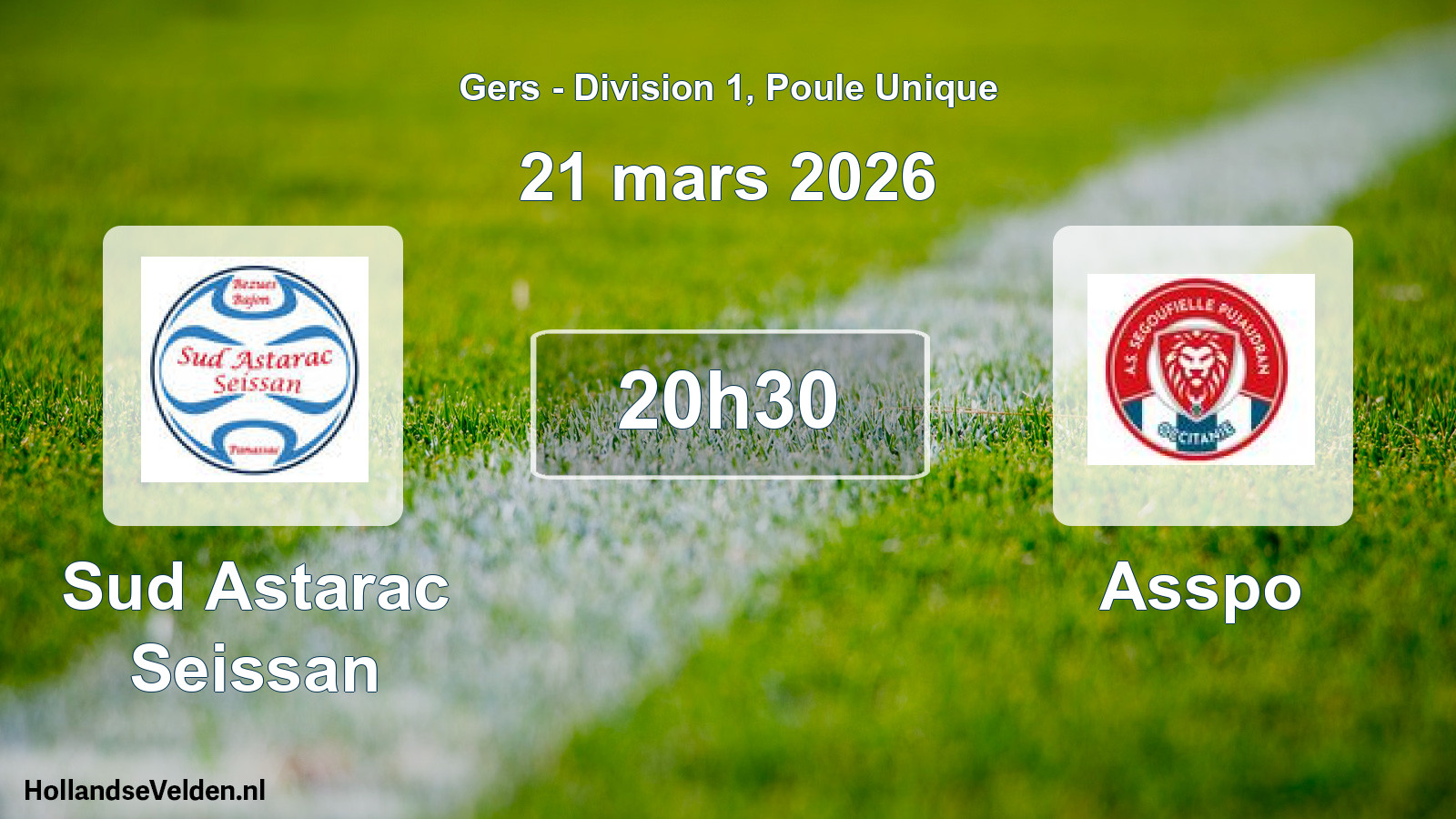 Scheduled Match: Sud Astarac Seissan - Asspo (21 March 2026)