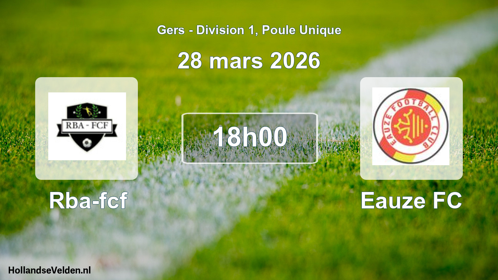 Match programmé: Rba-fcf - Eauze FC (28 mars 2026)