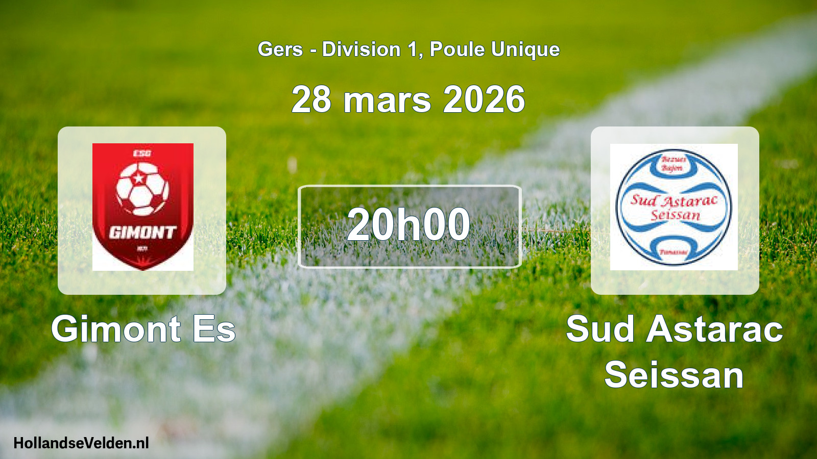 Geplande wedstrijd: Gimont Es - Sud Astarac Seissan (28 maart 2026)