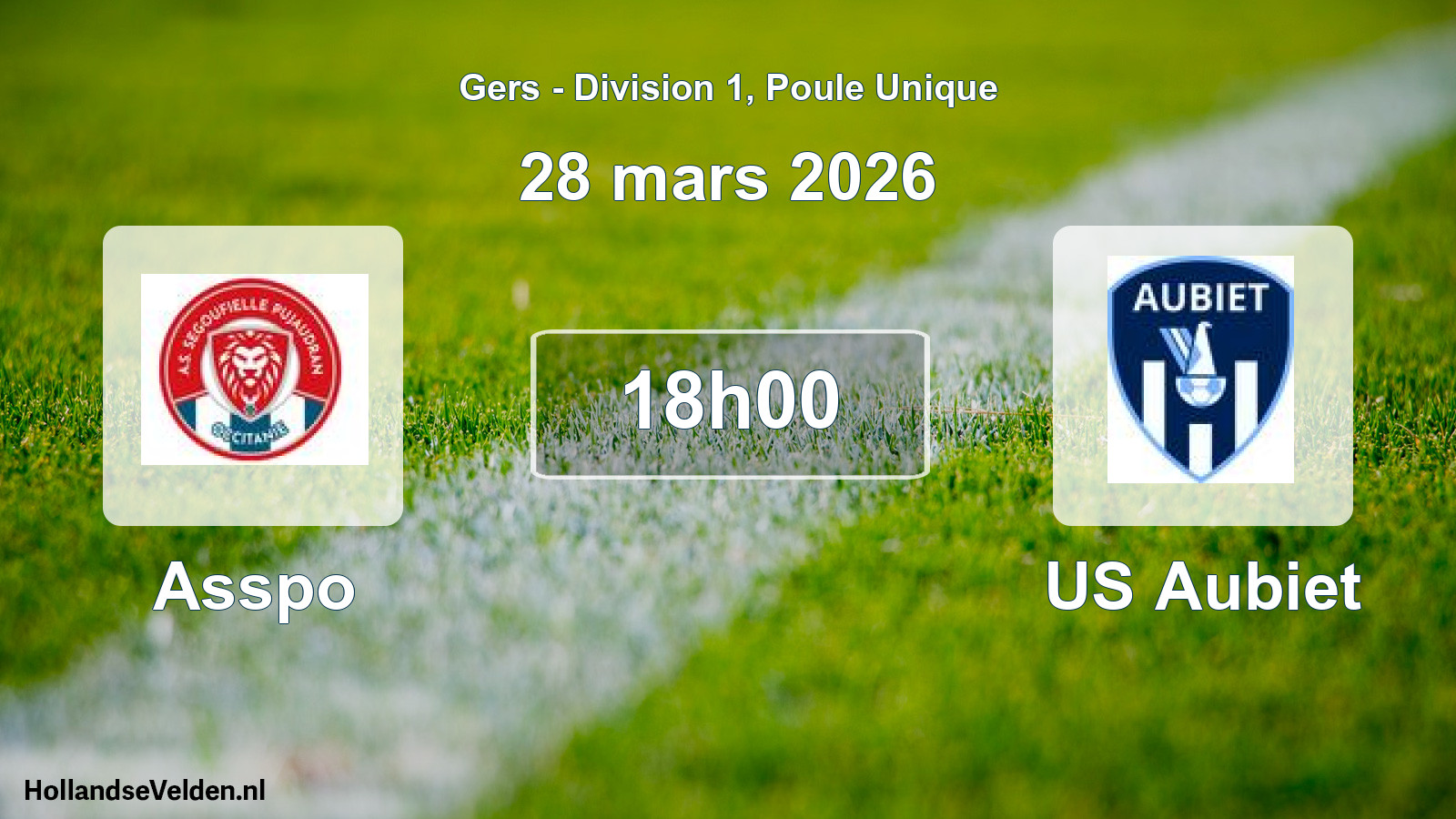 Scheduled Match: Asspo - US Aubiet (28 March 2026)