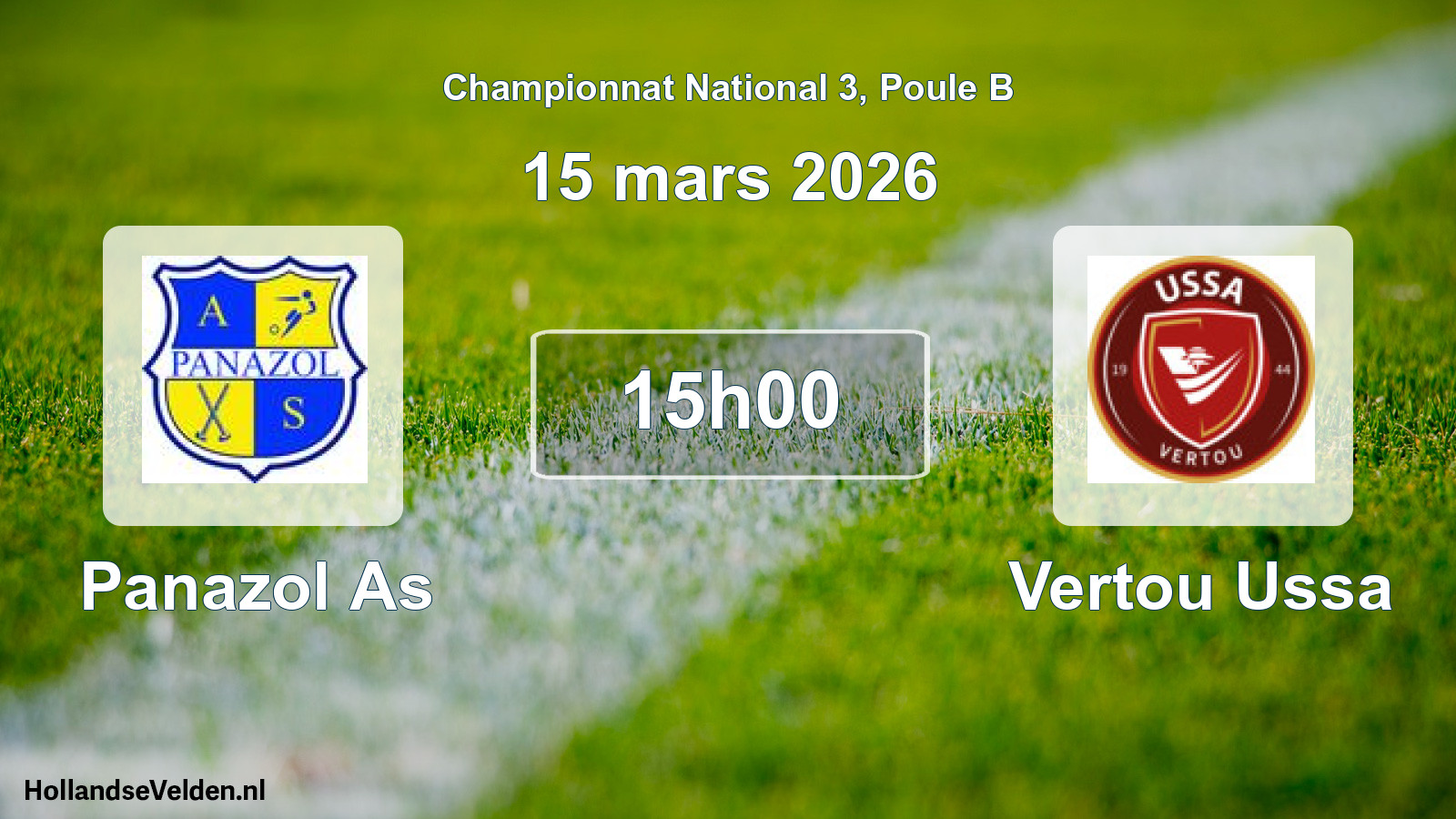 Geplande wedstrijd: Panazol As - Vertou Ussa (15 mars 2026)