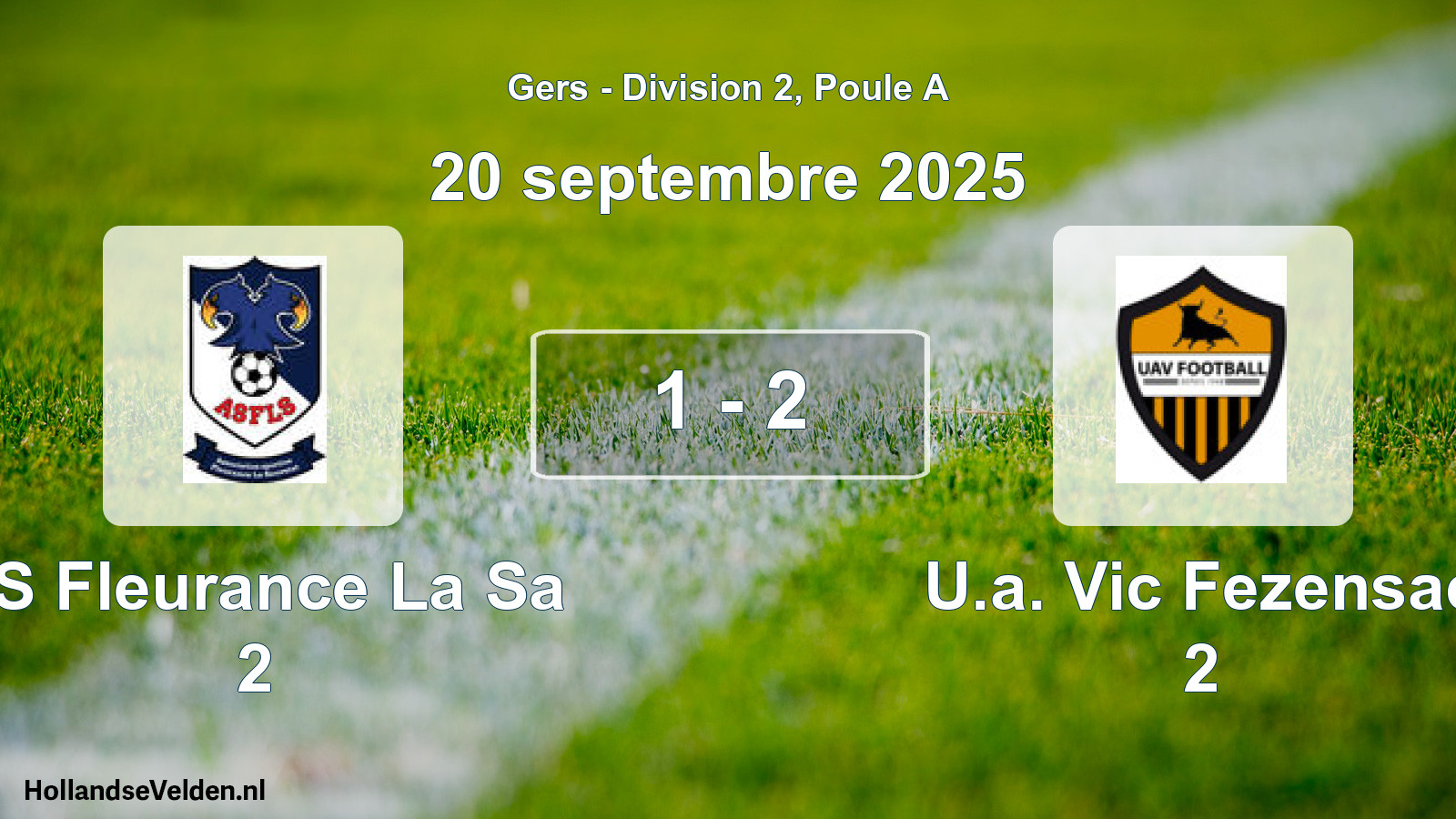 Total number of matches played: AS Fleurance La Sa 2 - U.a. Vic Fezensac 2 1 - 2 (20 September 2025)