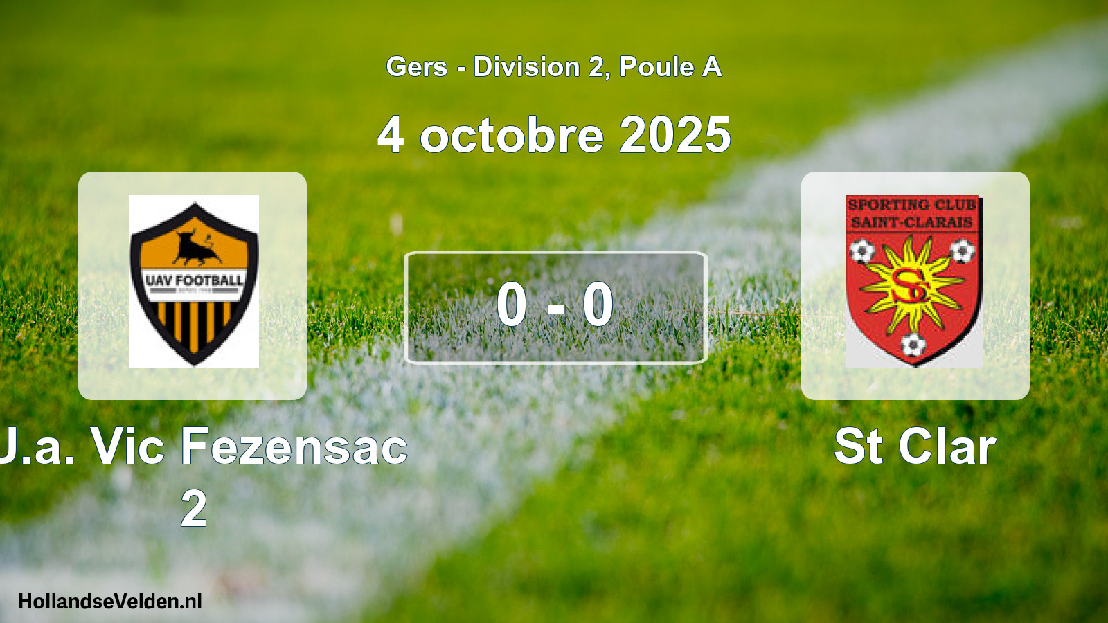 Match joué: U.a. Vic Fezensac 2 - St Clar 0 - 0 (4 octobre 2025)
