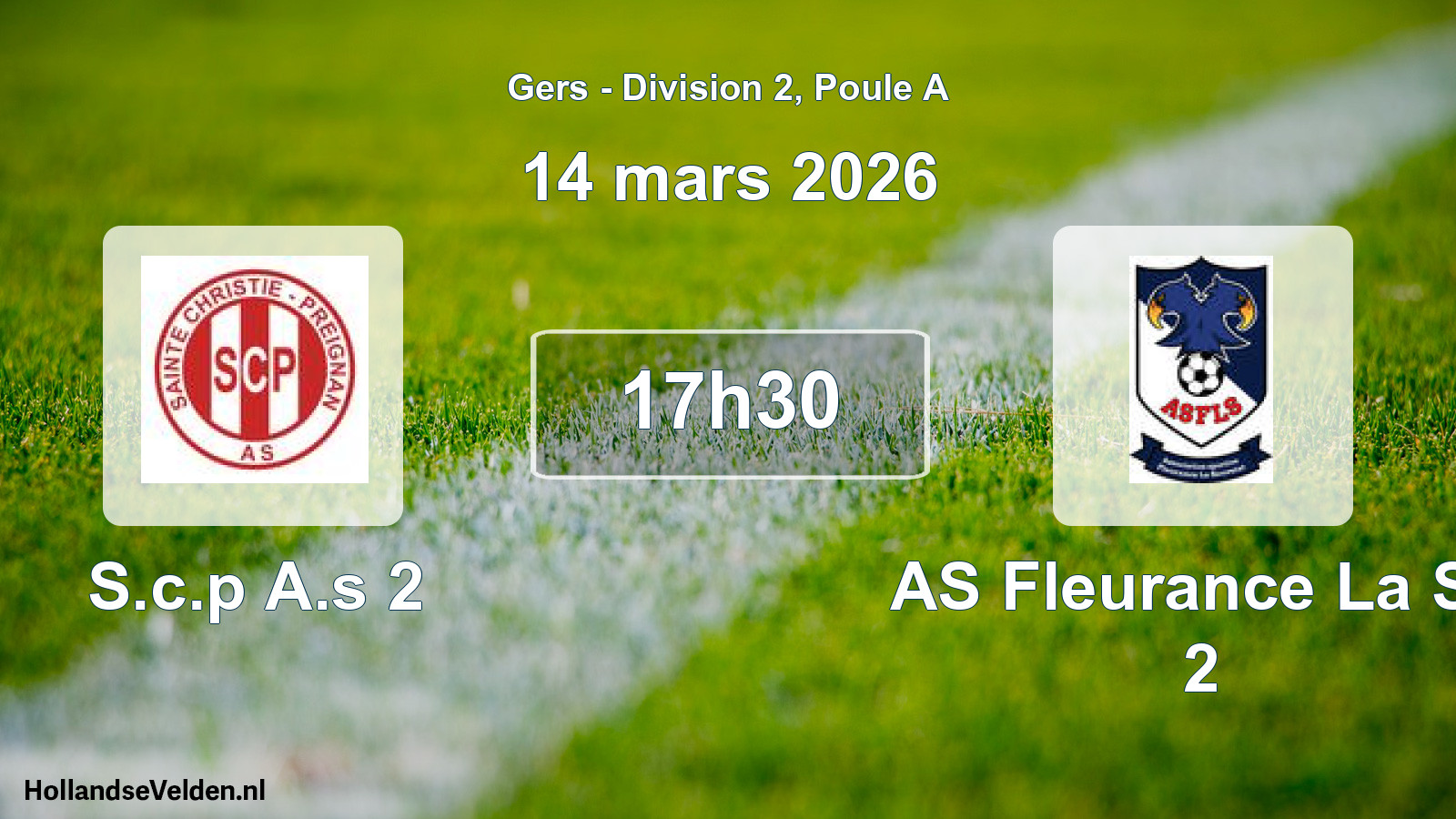 Match programmé: S.c.p A.s 2 - AS Fleurance La Sa 2 (14 mars 2026)
