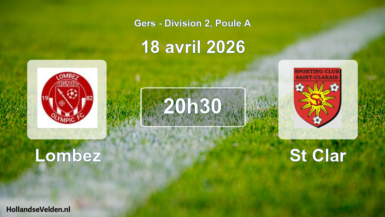 Match programmé: Lombez - St Clar (18 avril 2026)