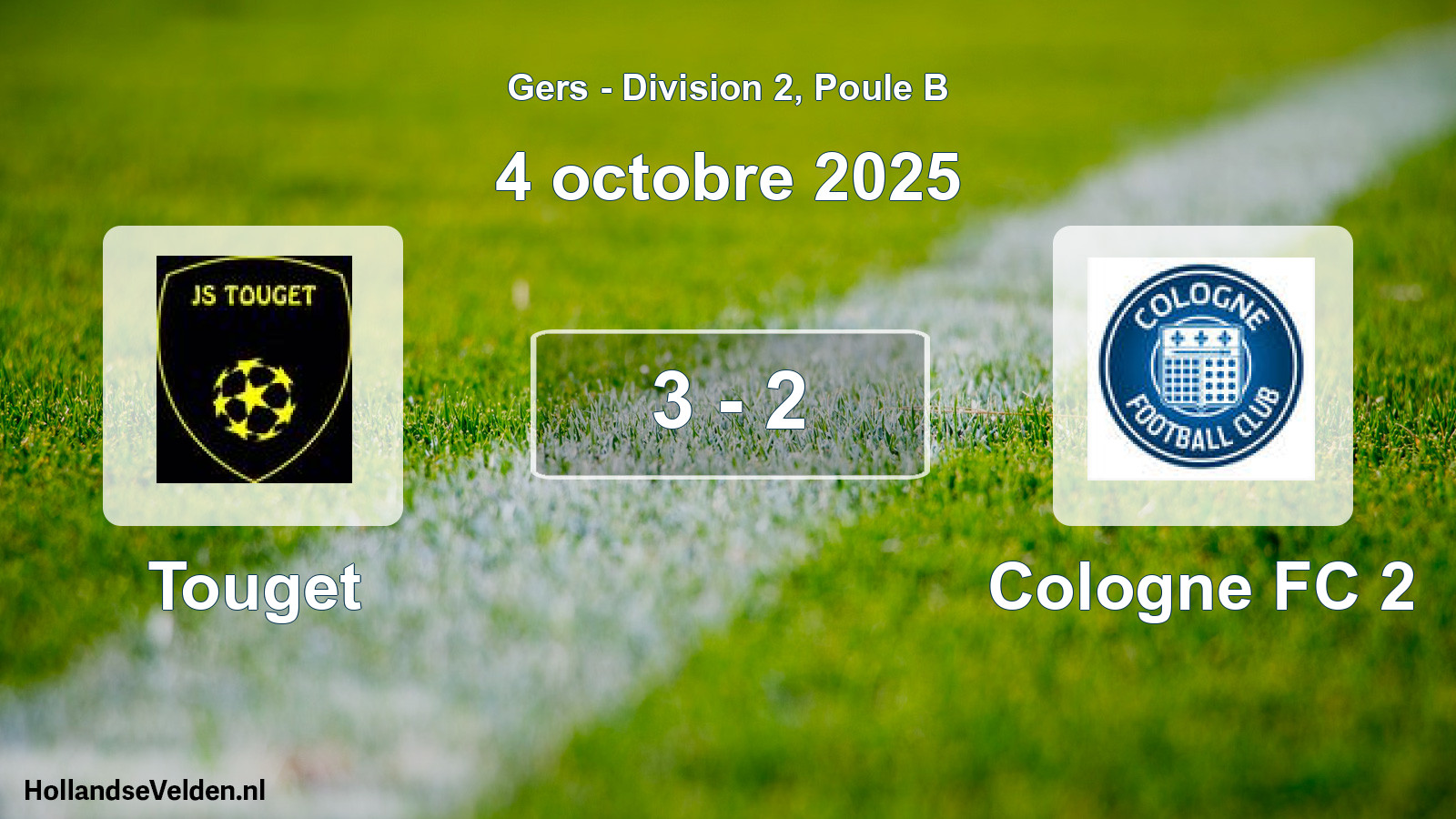 Total number of matches played: Touget - Cologne FC 2 3 - 2 (4 October 2025)